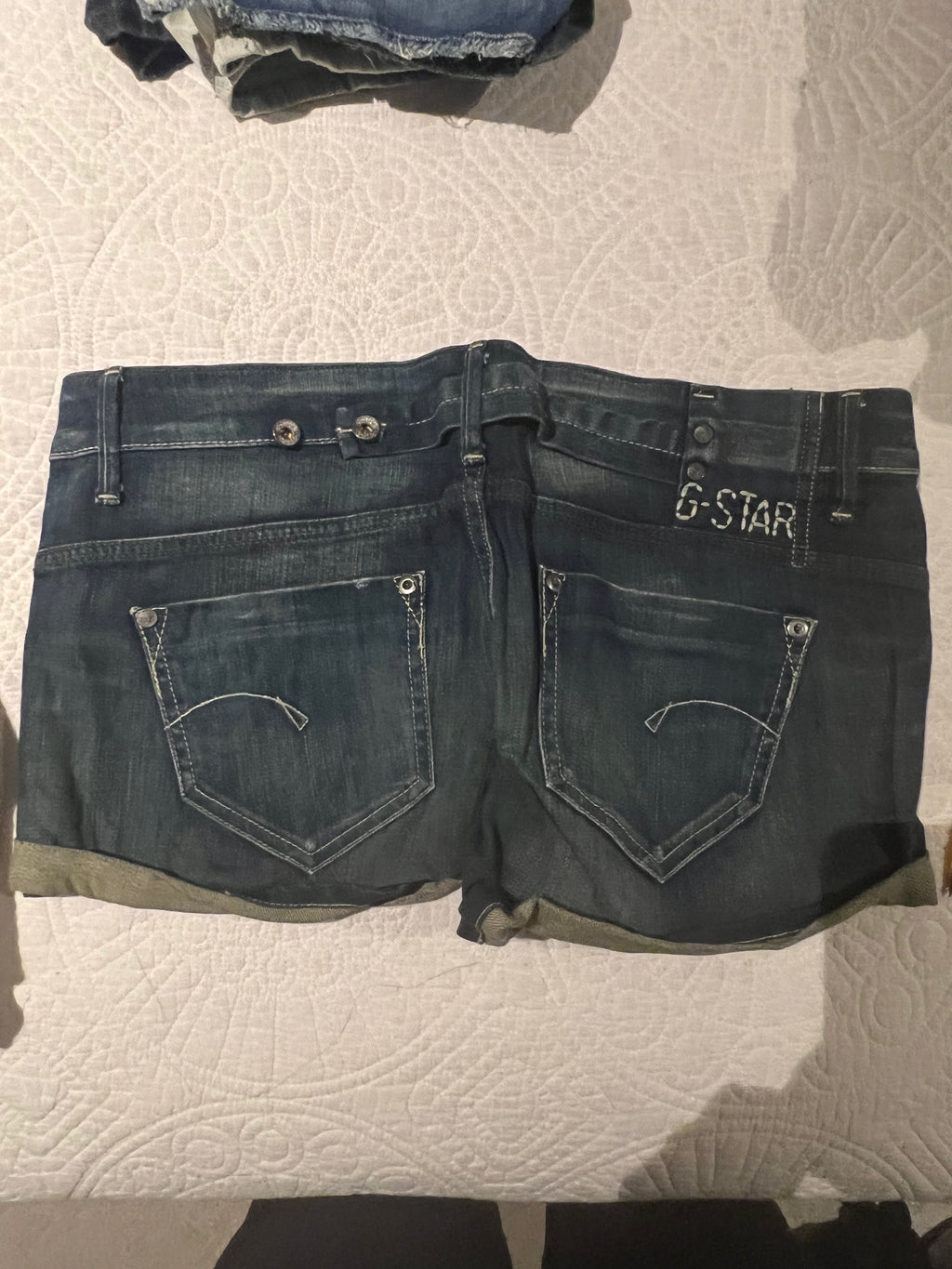 G star denim shorts