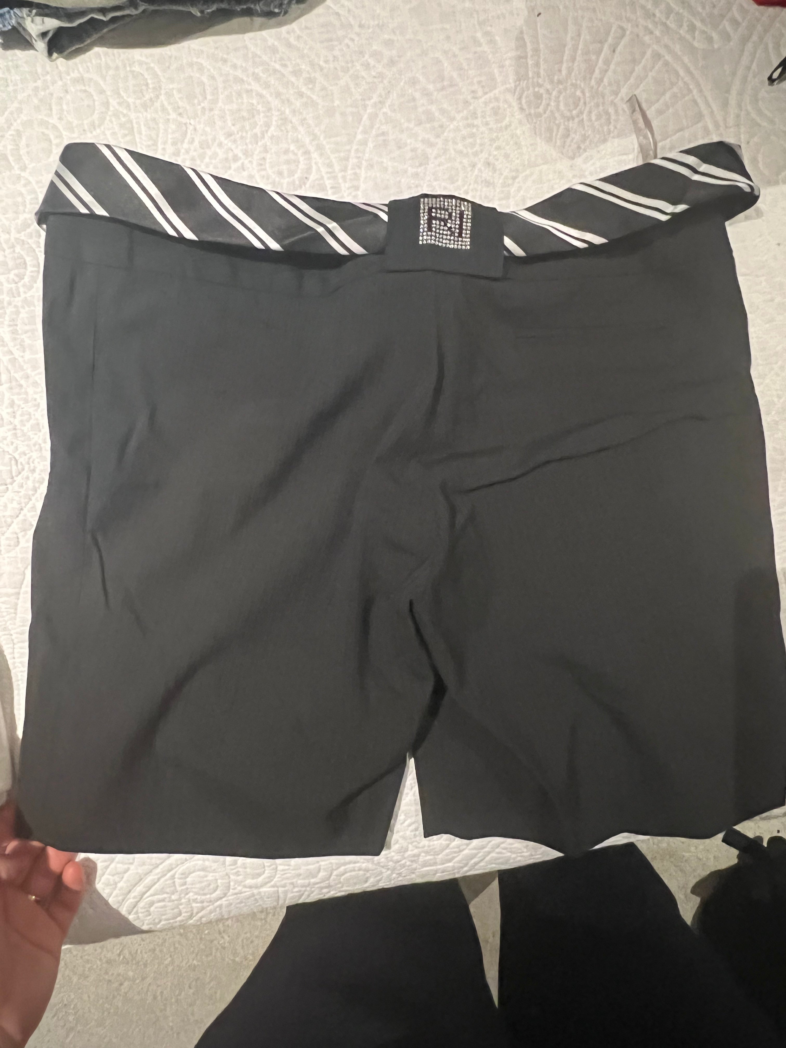 Black shorts with belt