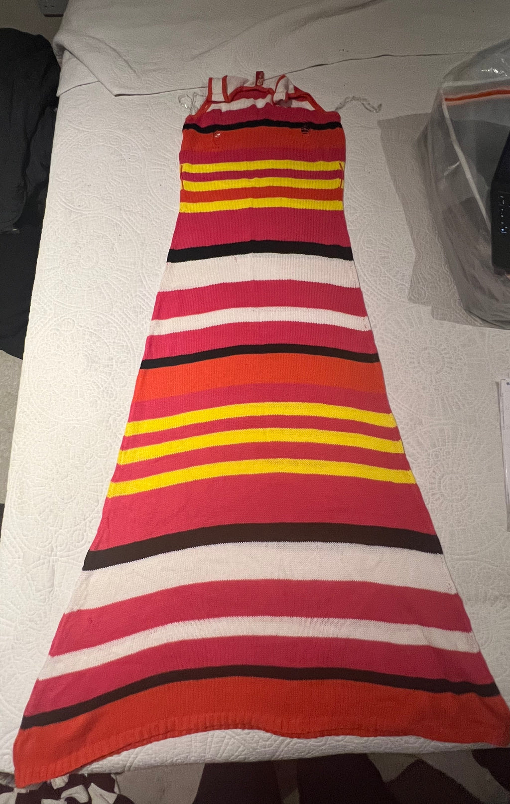 Pink stripped maxi dress