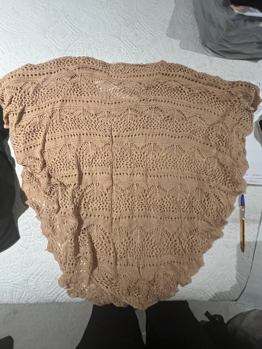 Nude over sized top