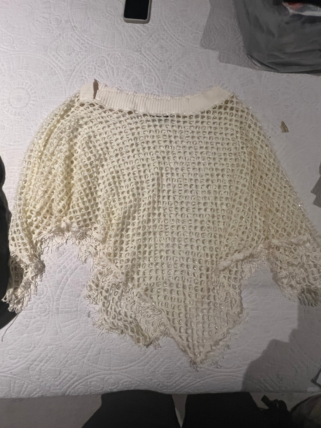 Cream bikini cover up