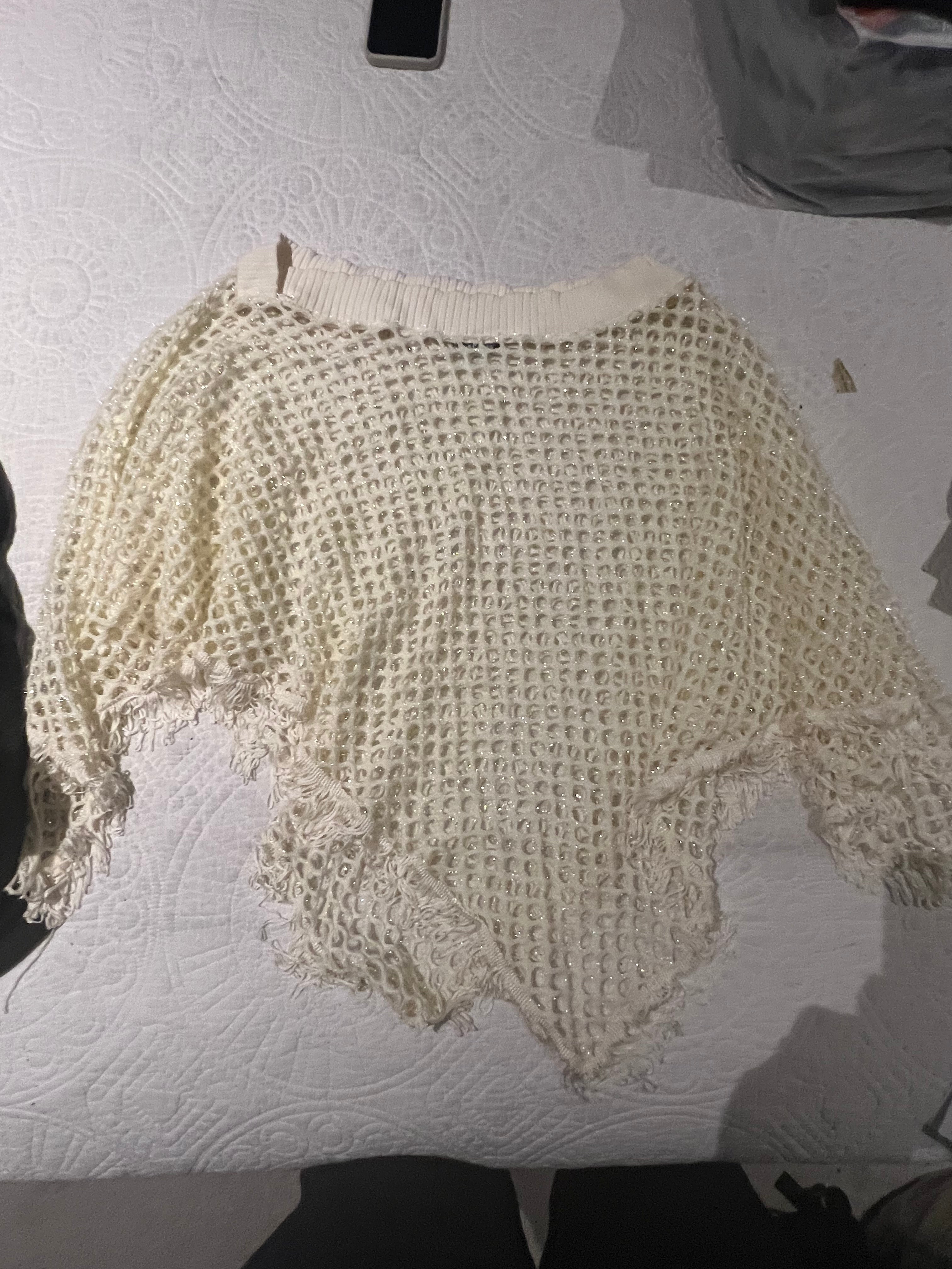 Cream bikini cover up