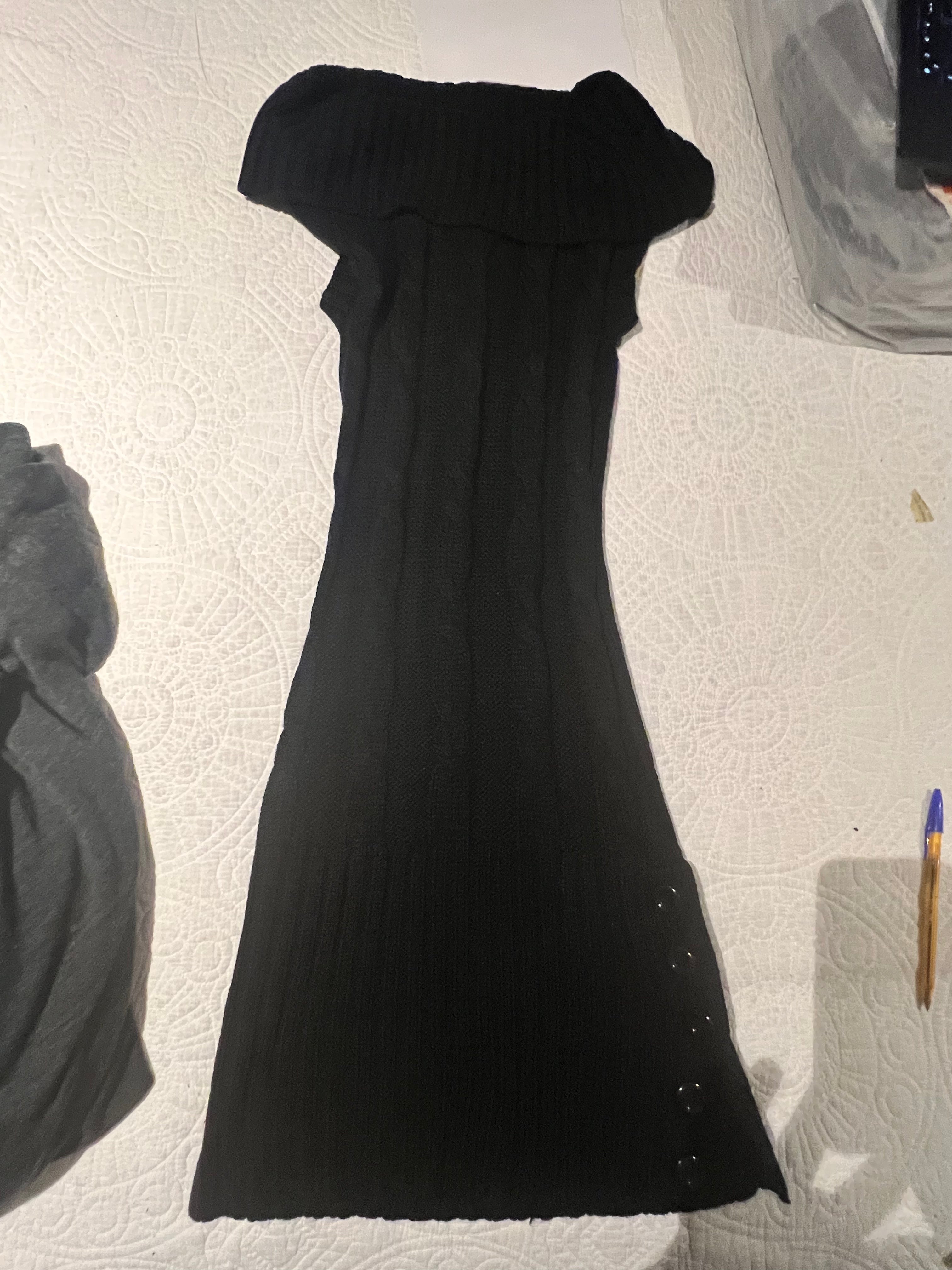 Black midi dress