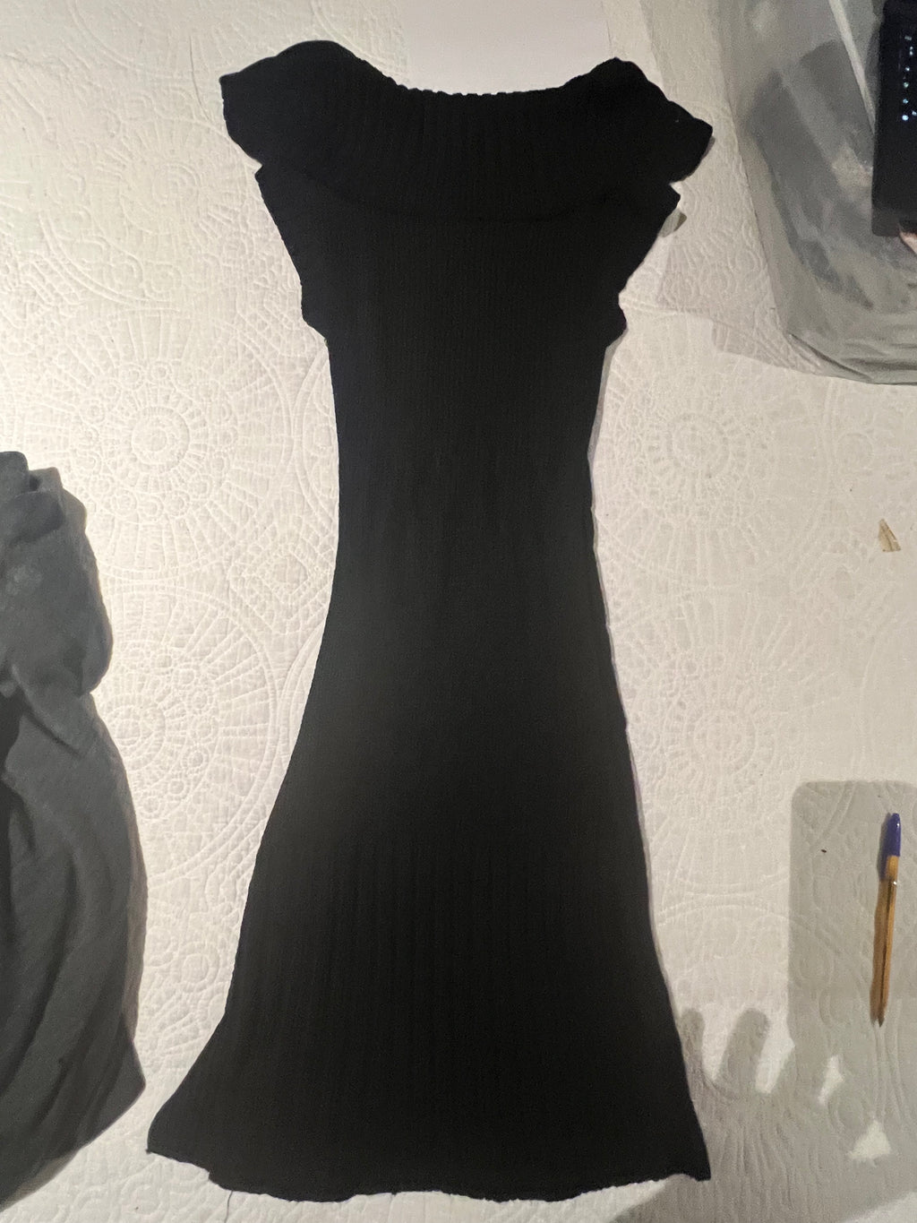 Black midi dress