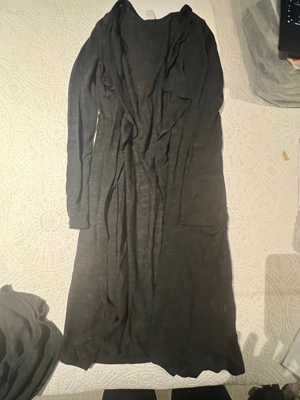 Long black cardigan