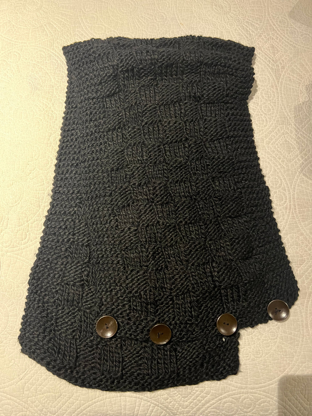 Black knitted scarf