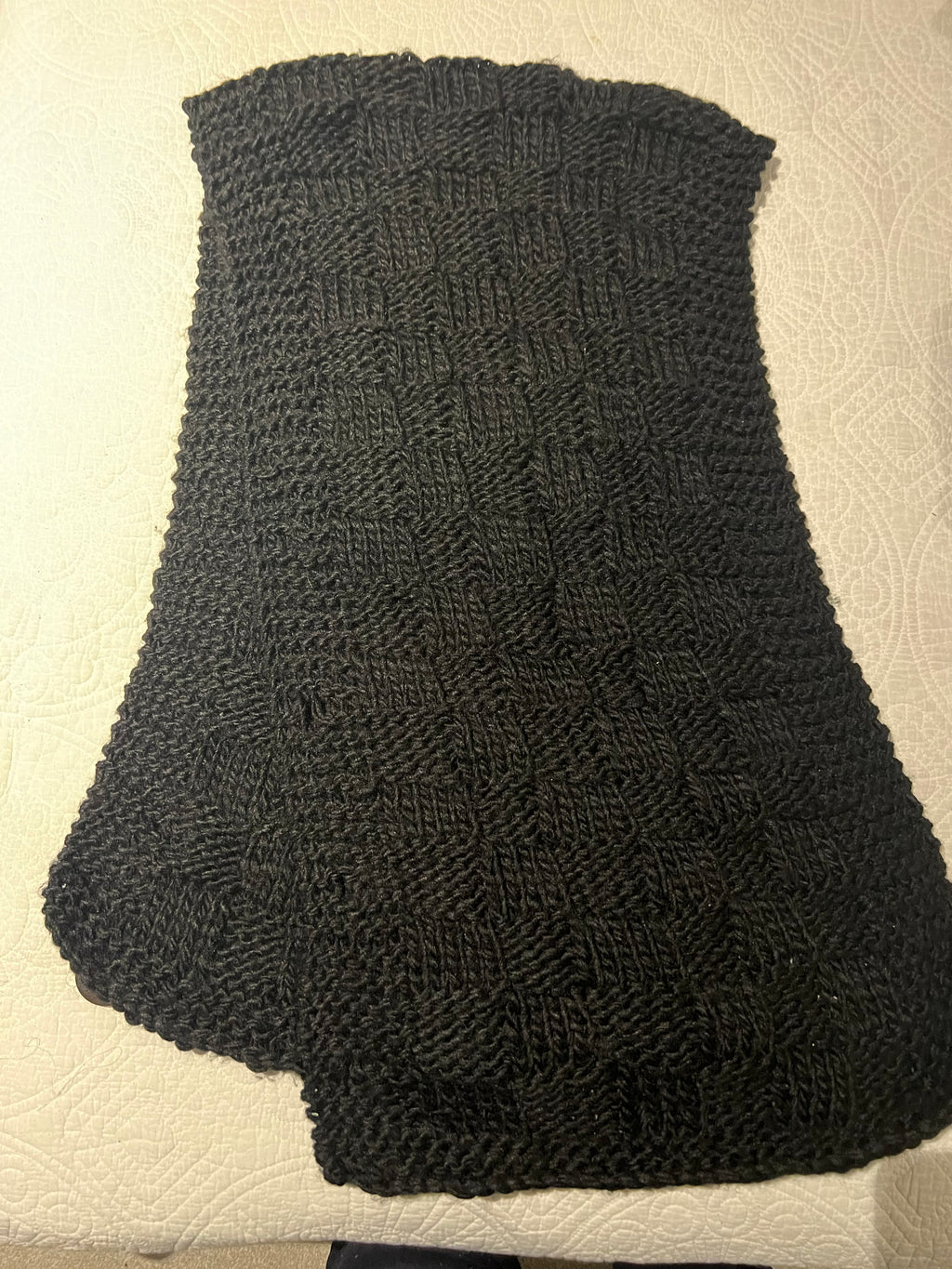 Black knitted scarf