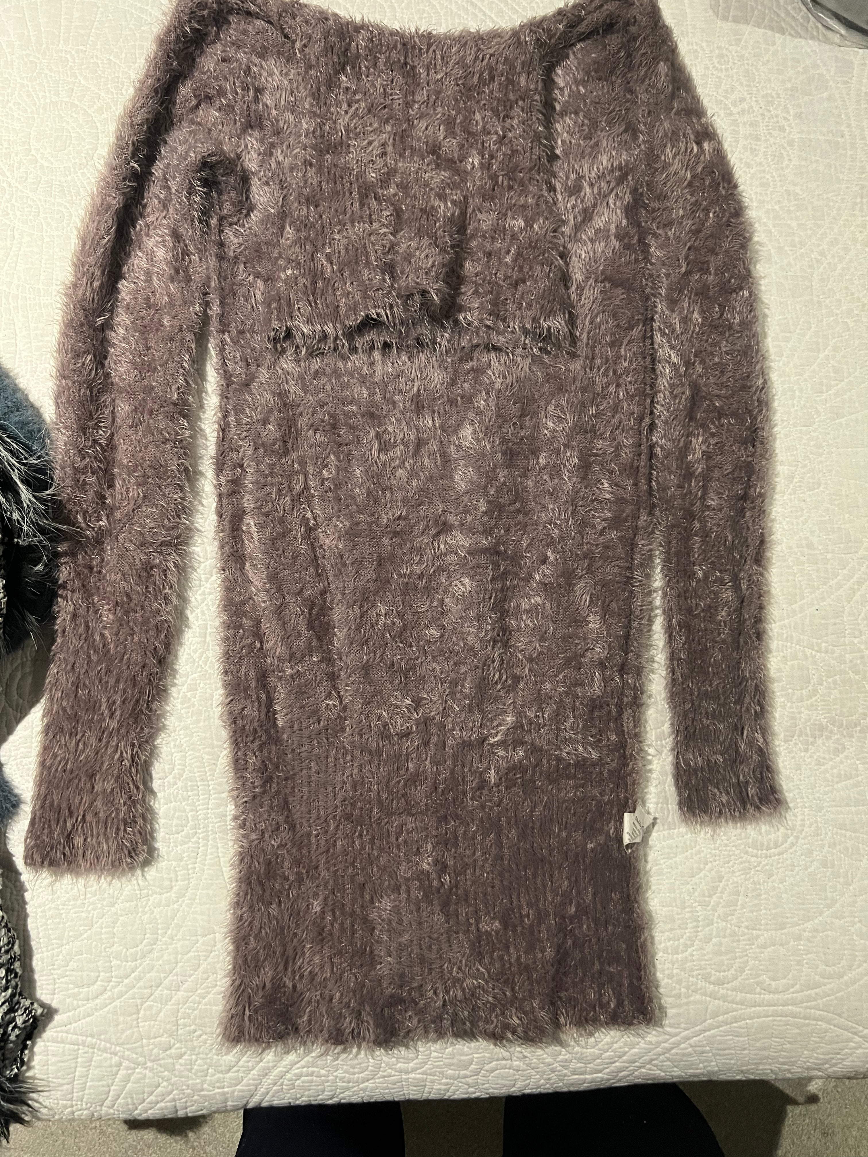 Brown fluffy dress