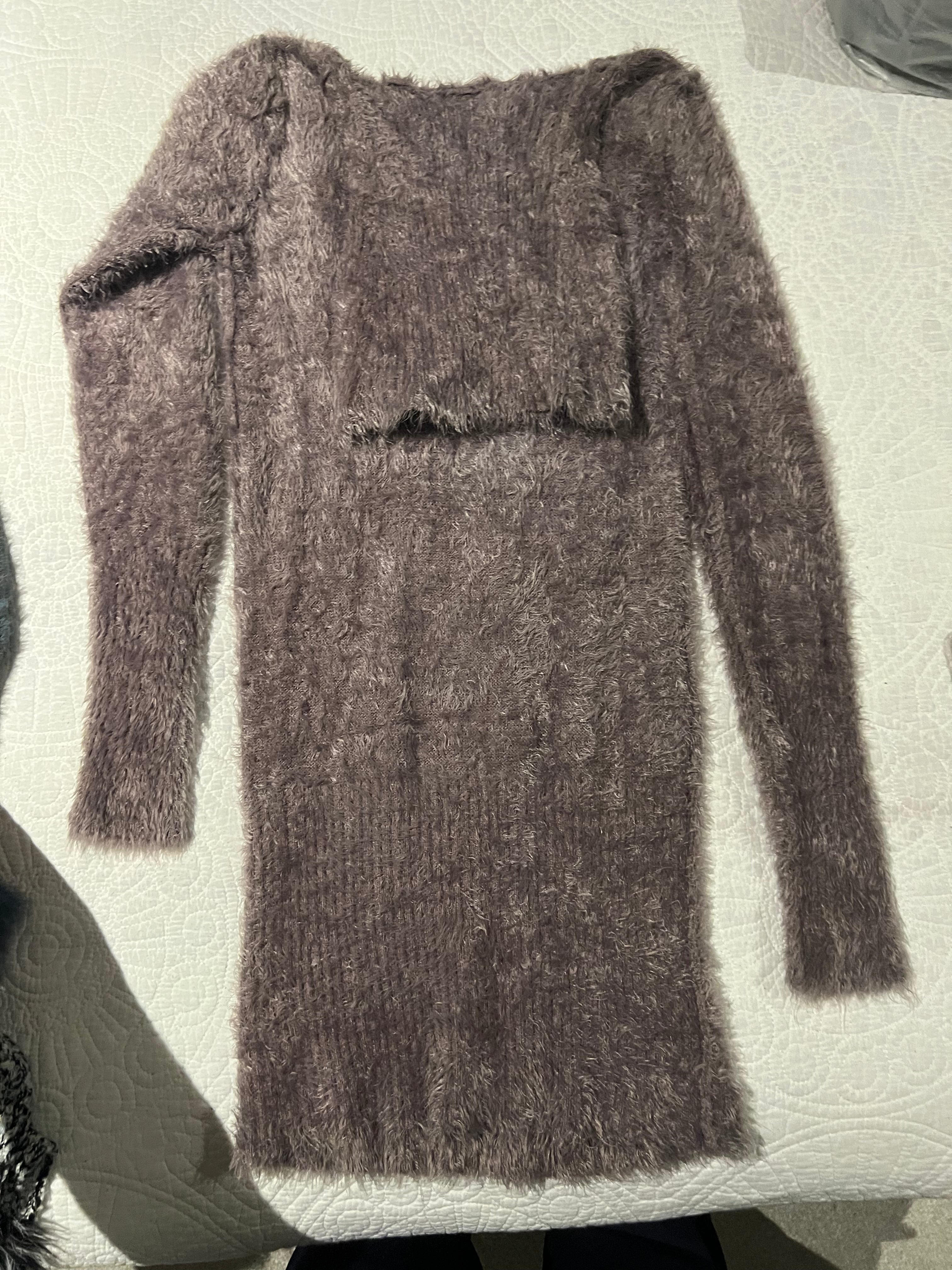 Brown fluffy dress