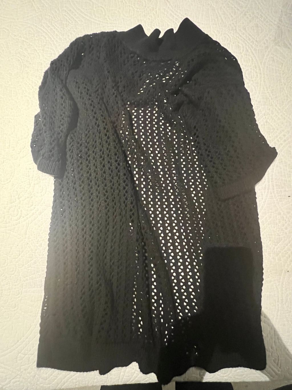 Black crochet shirt