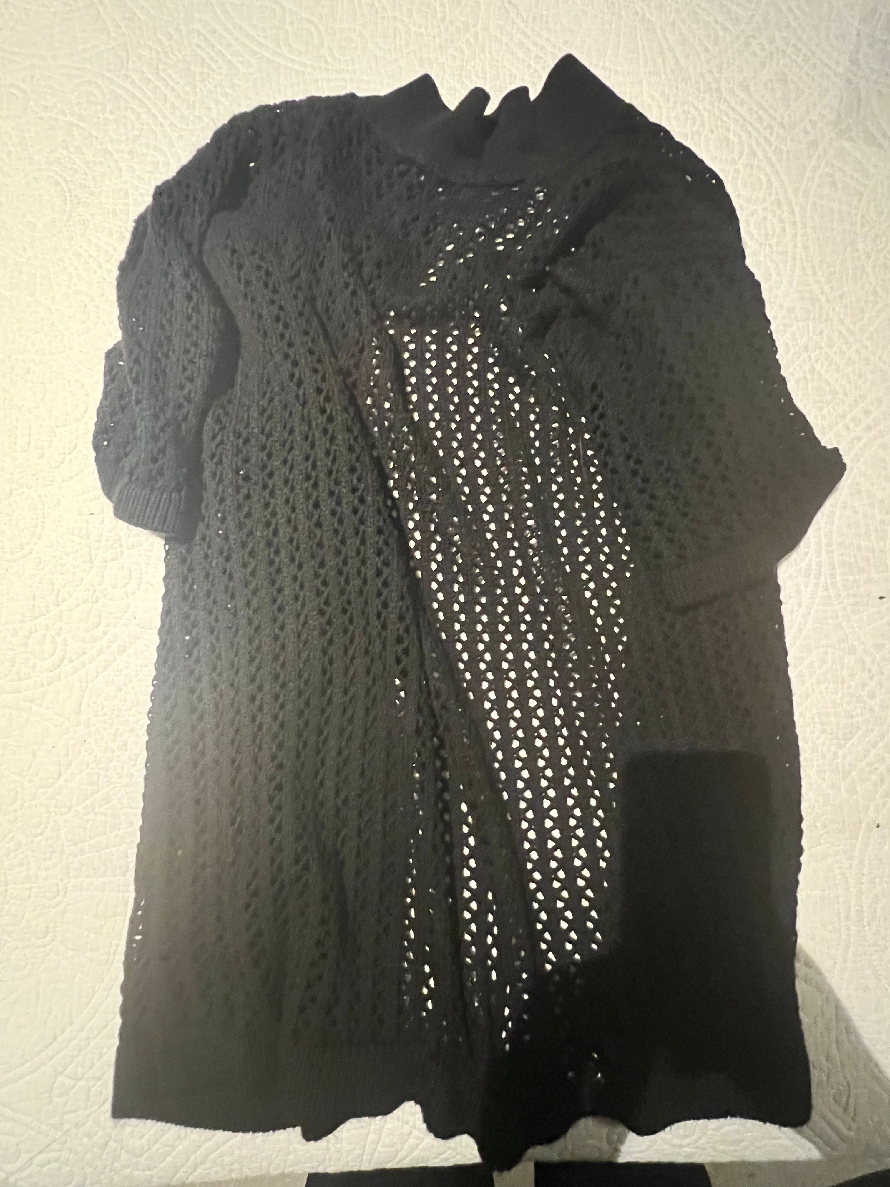 Black crochet shirt
