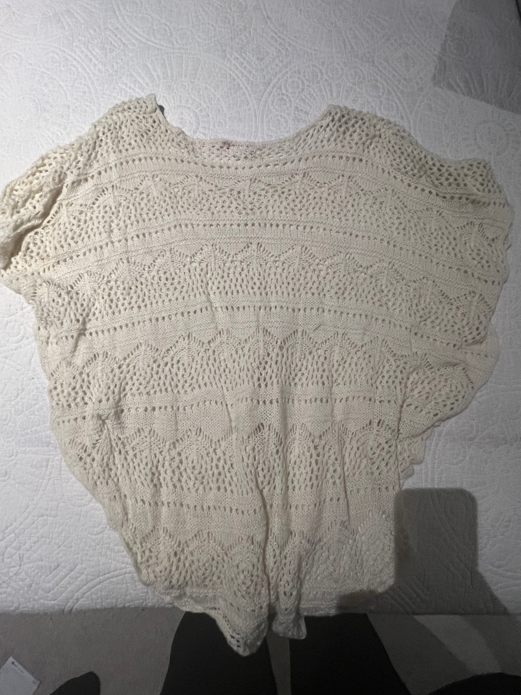 Cream over sized top