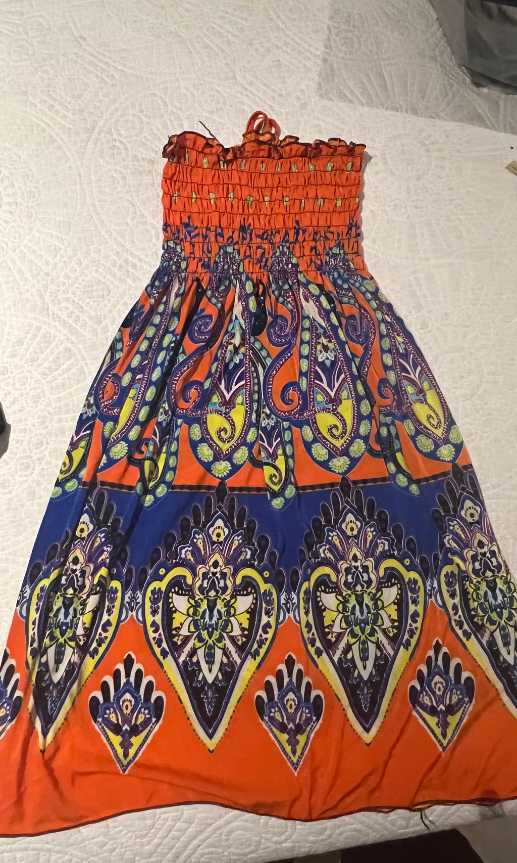 Graphic tube maxi dress