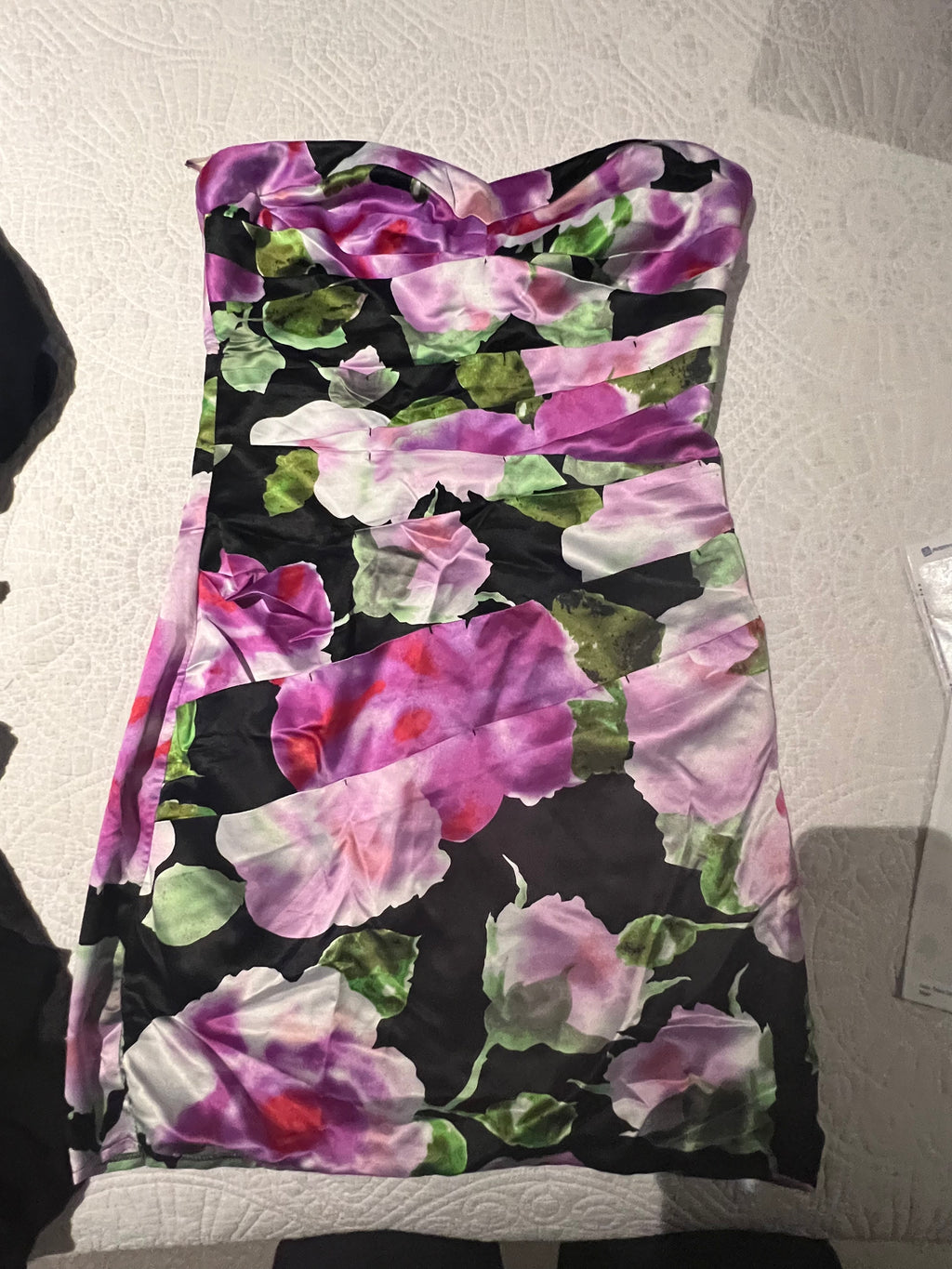 Flower print mini dress