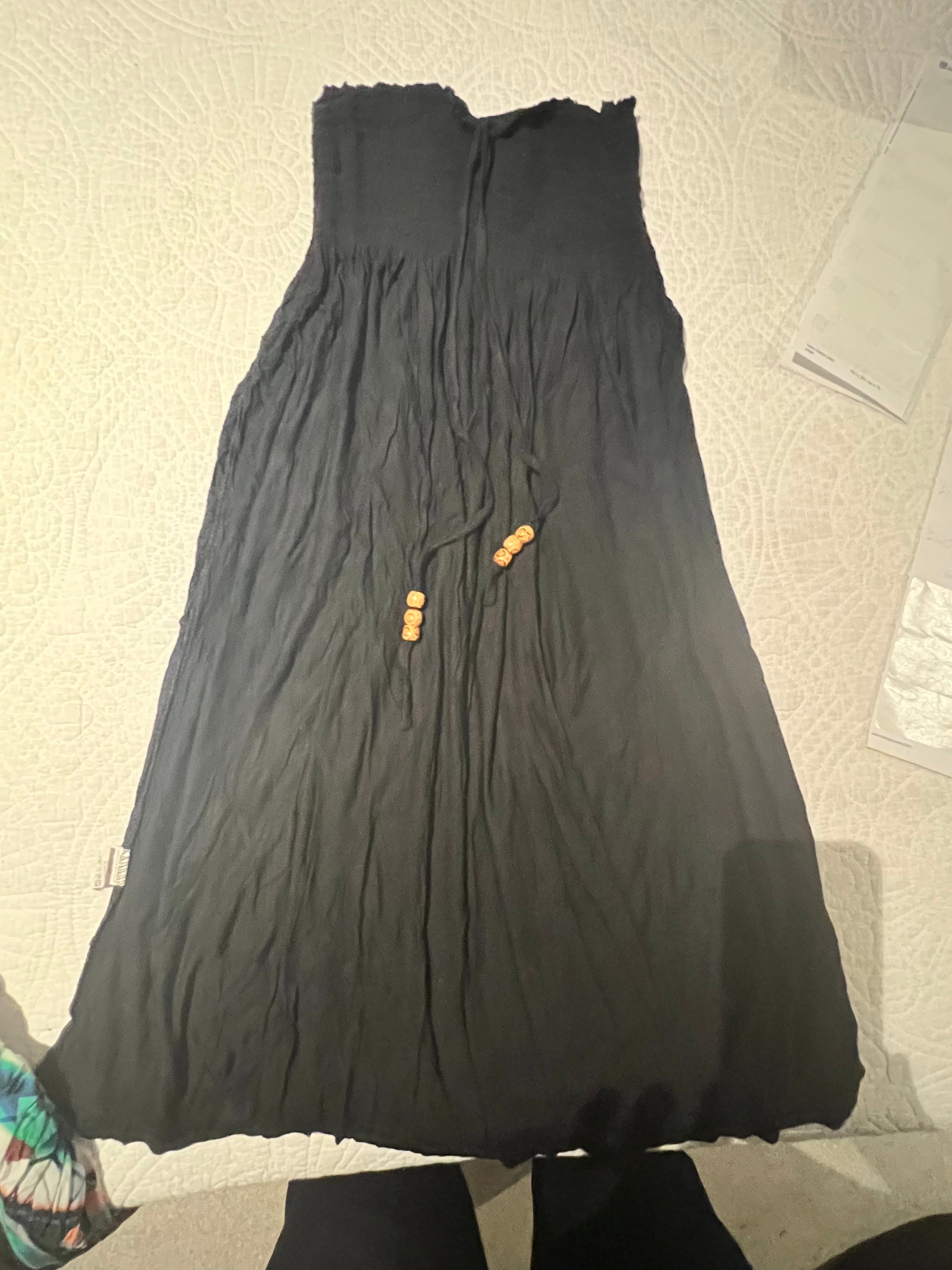 Black midi dress