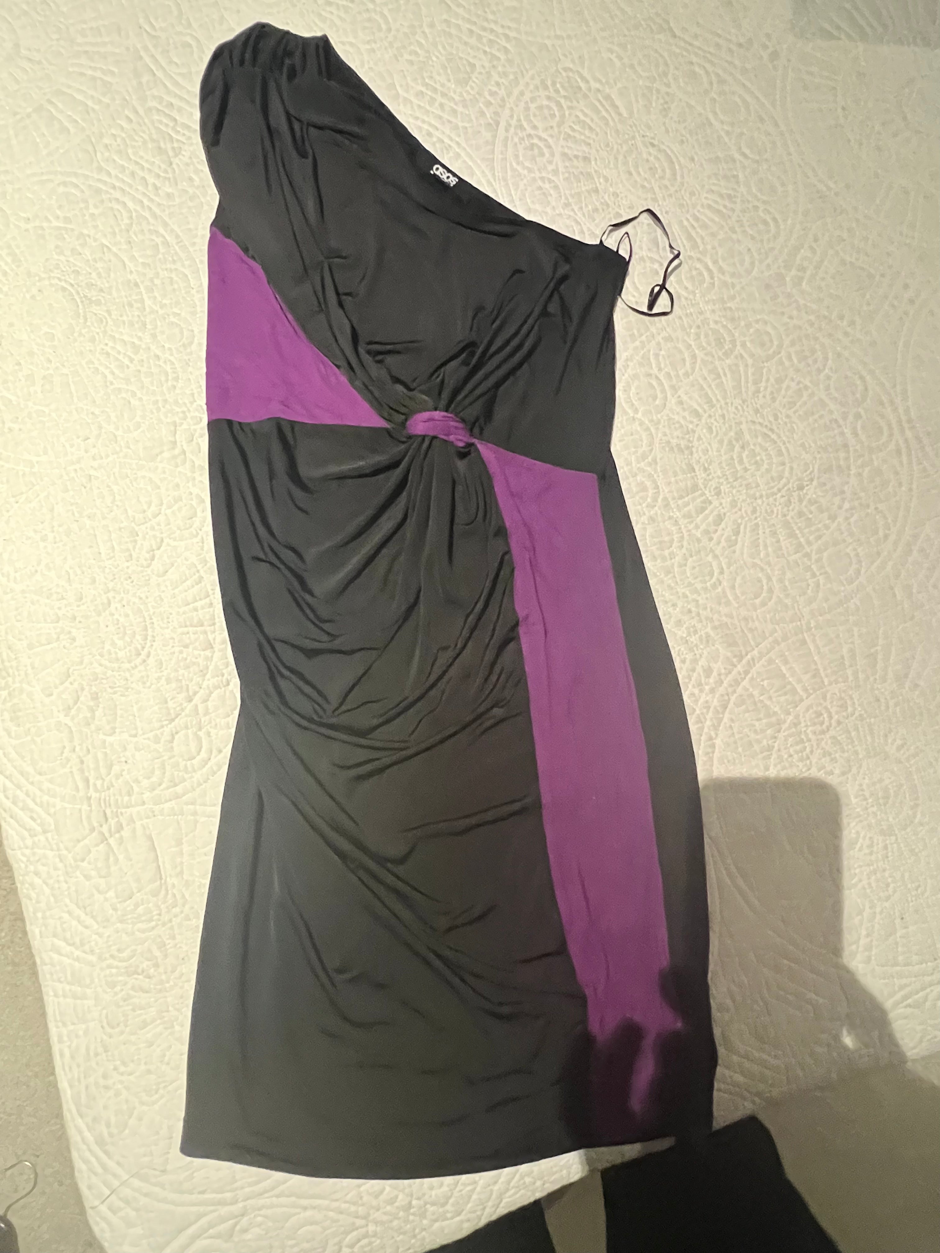 Black/purple mini dress