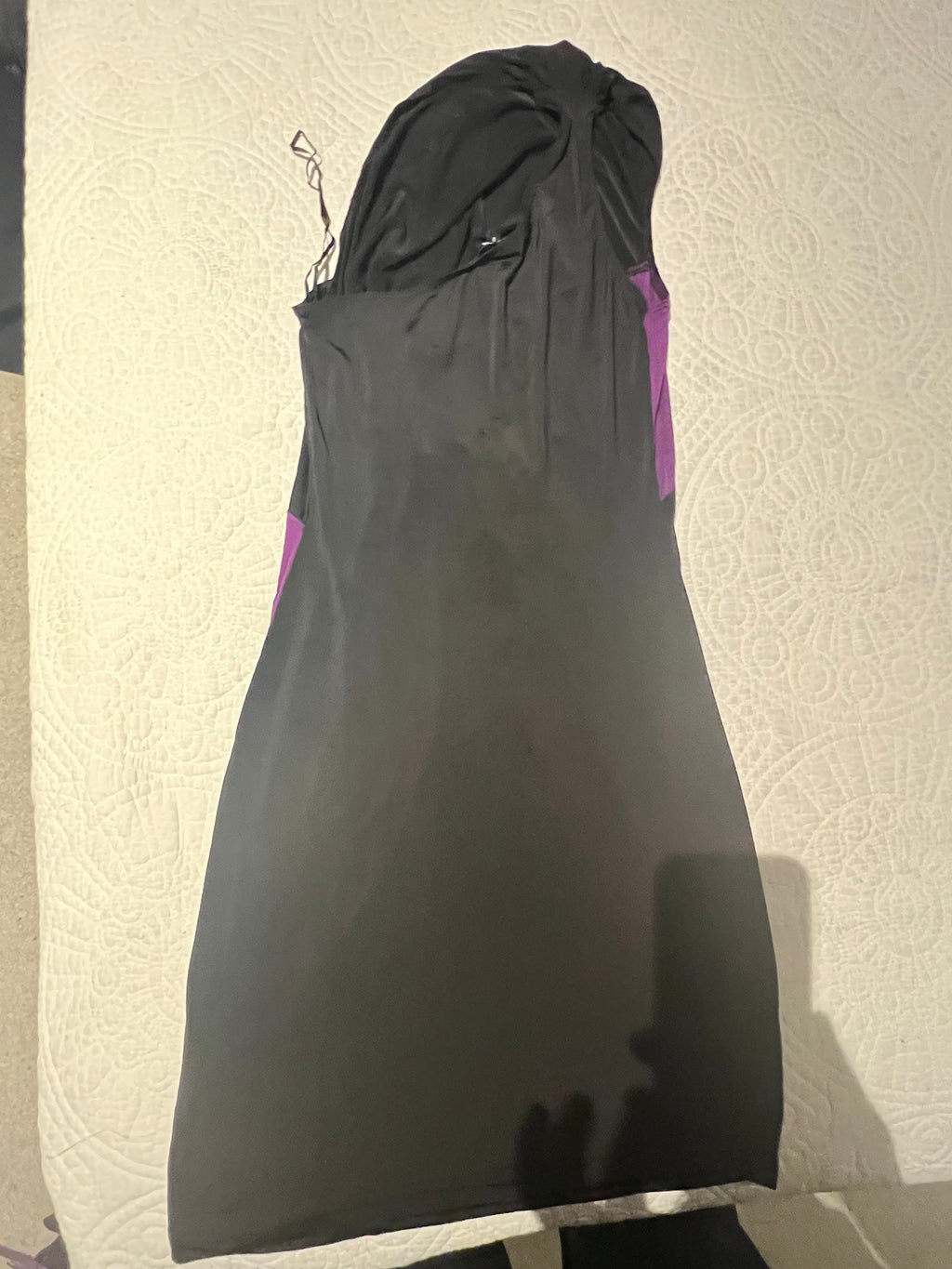 Black/purple mini dress