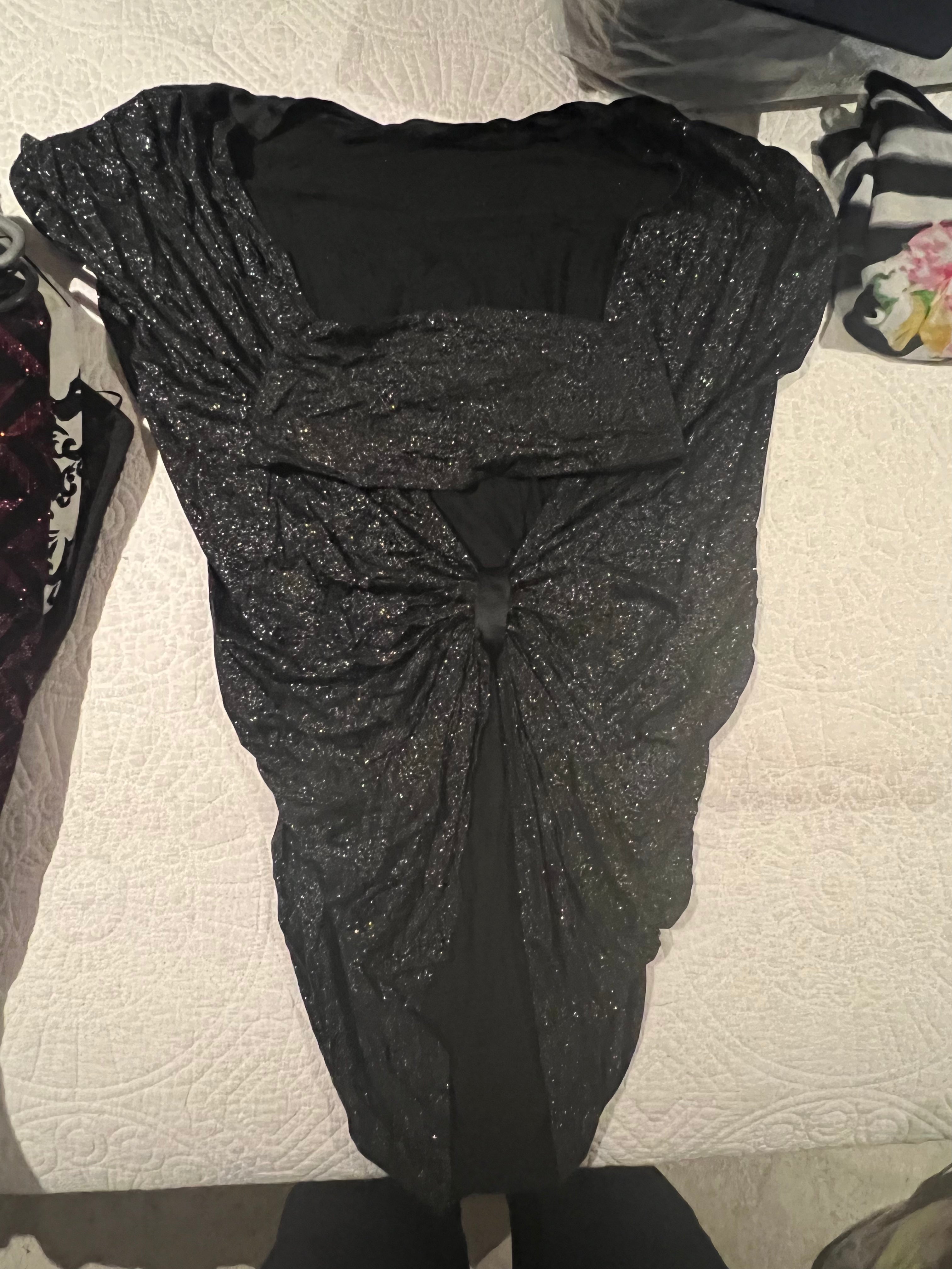 Black glitter Ted Baker top