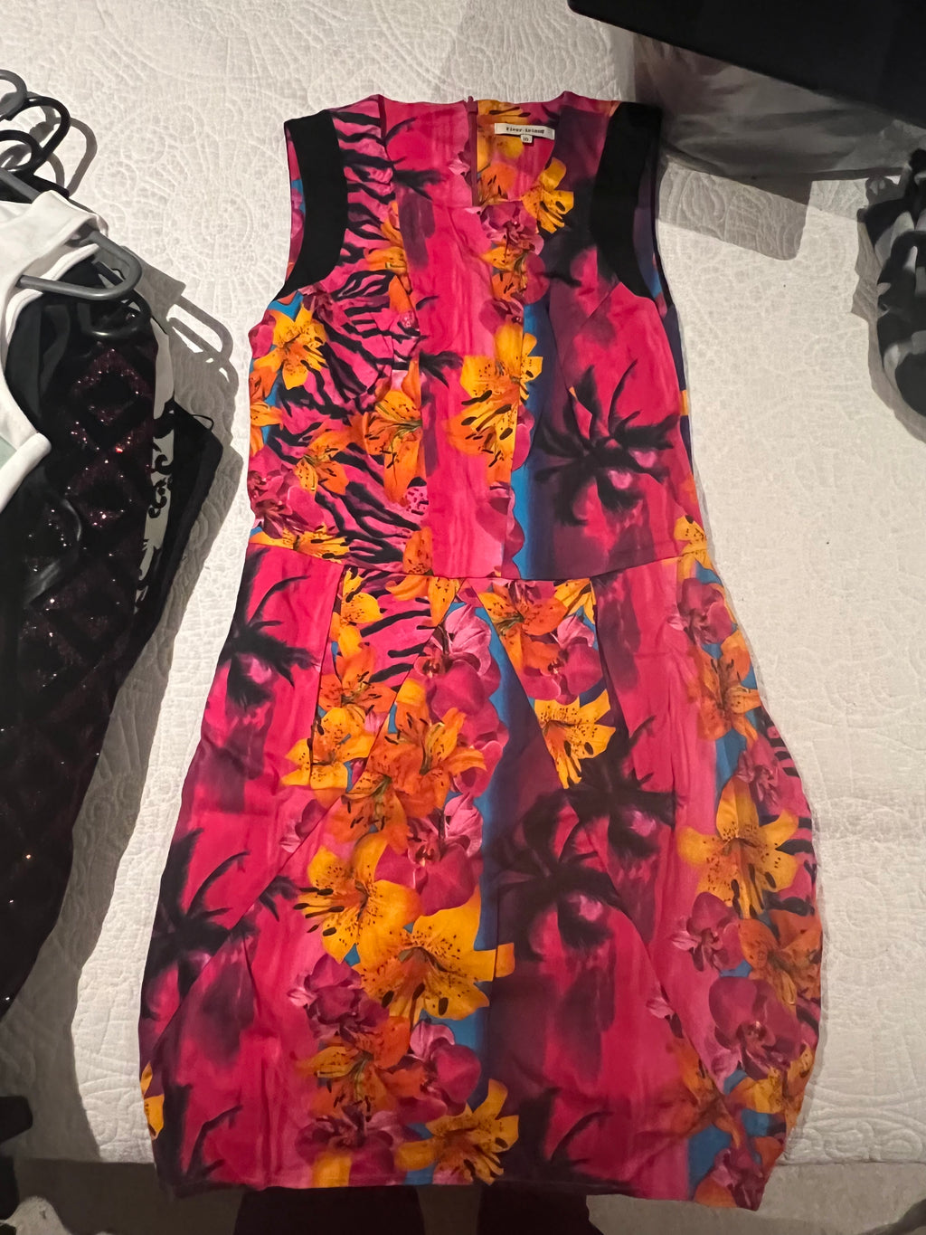 Flower print midi dress