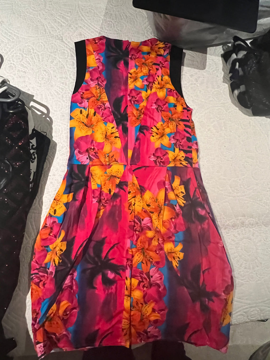 Flower print midi dress