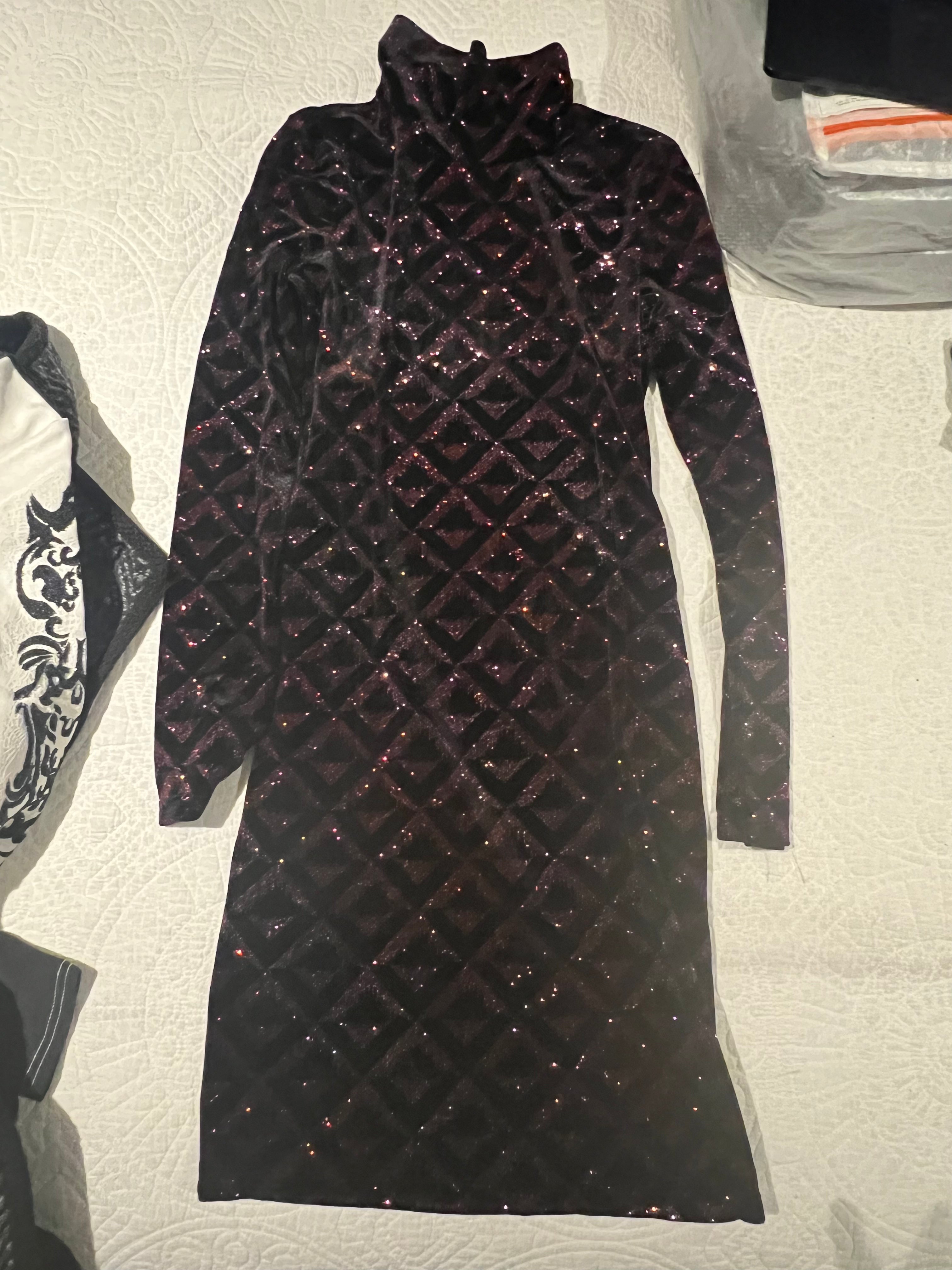 Black glitter dress