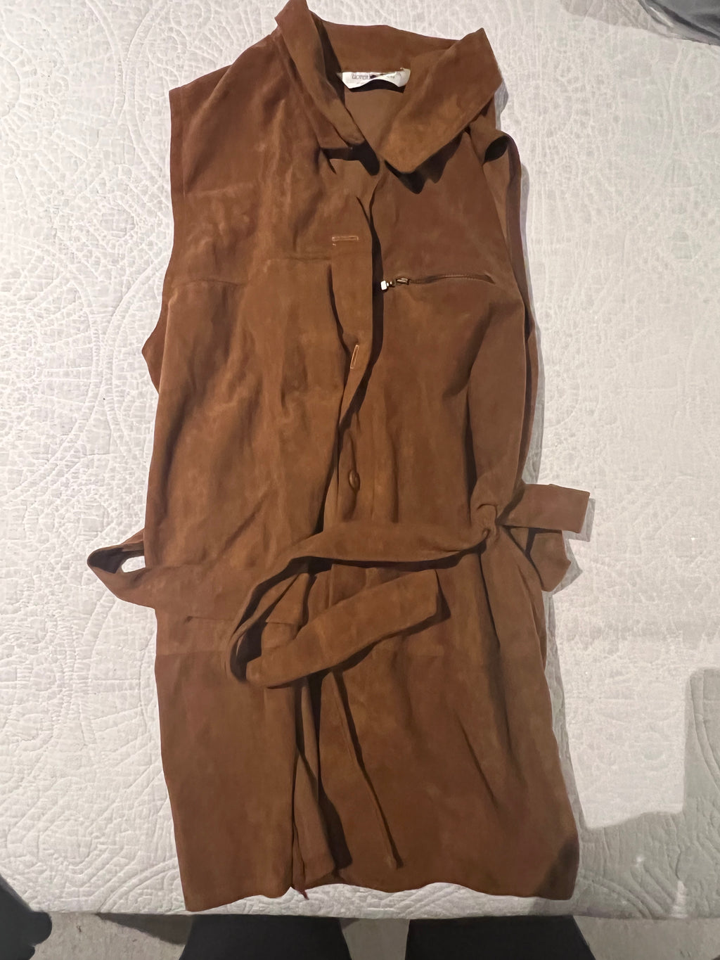 Brown sleeveless jacket