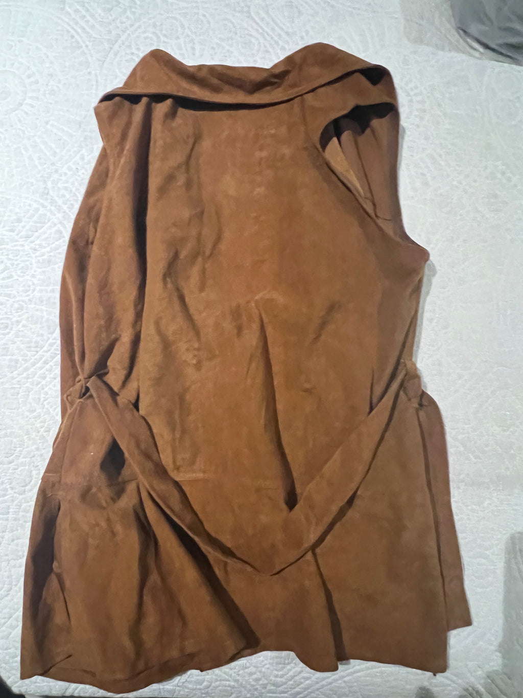 Brown sleeveless jacket