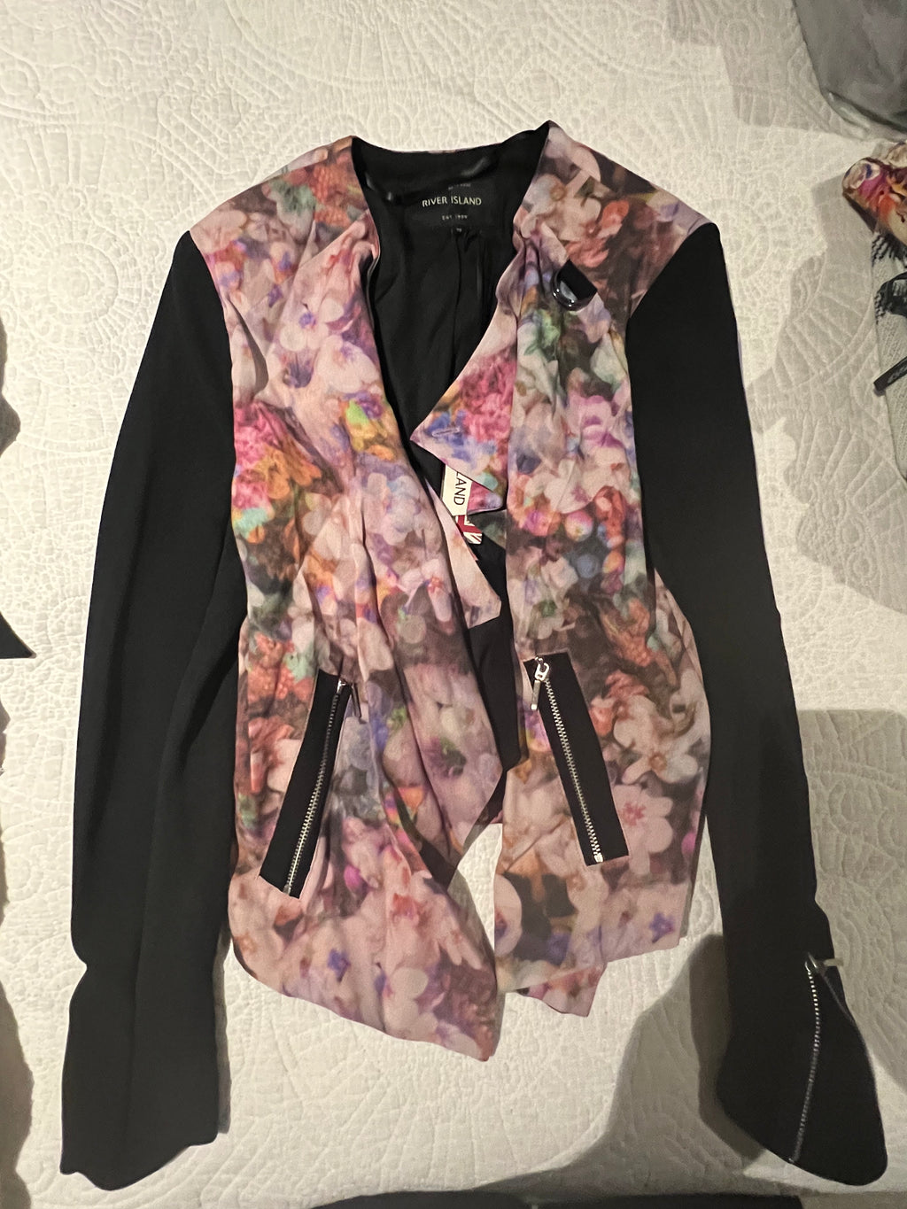 Flower print blazer
