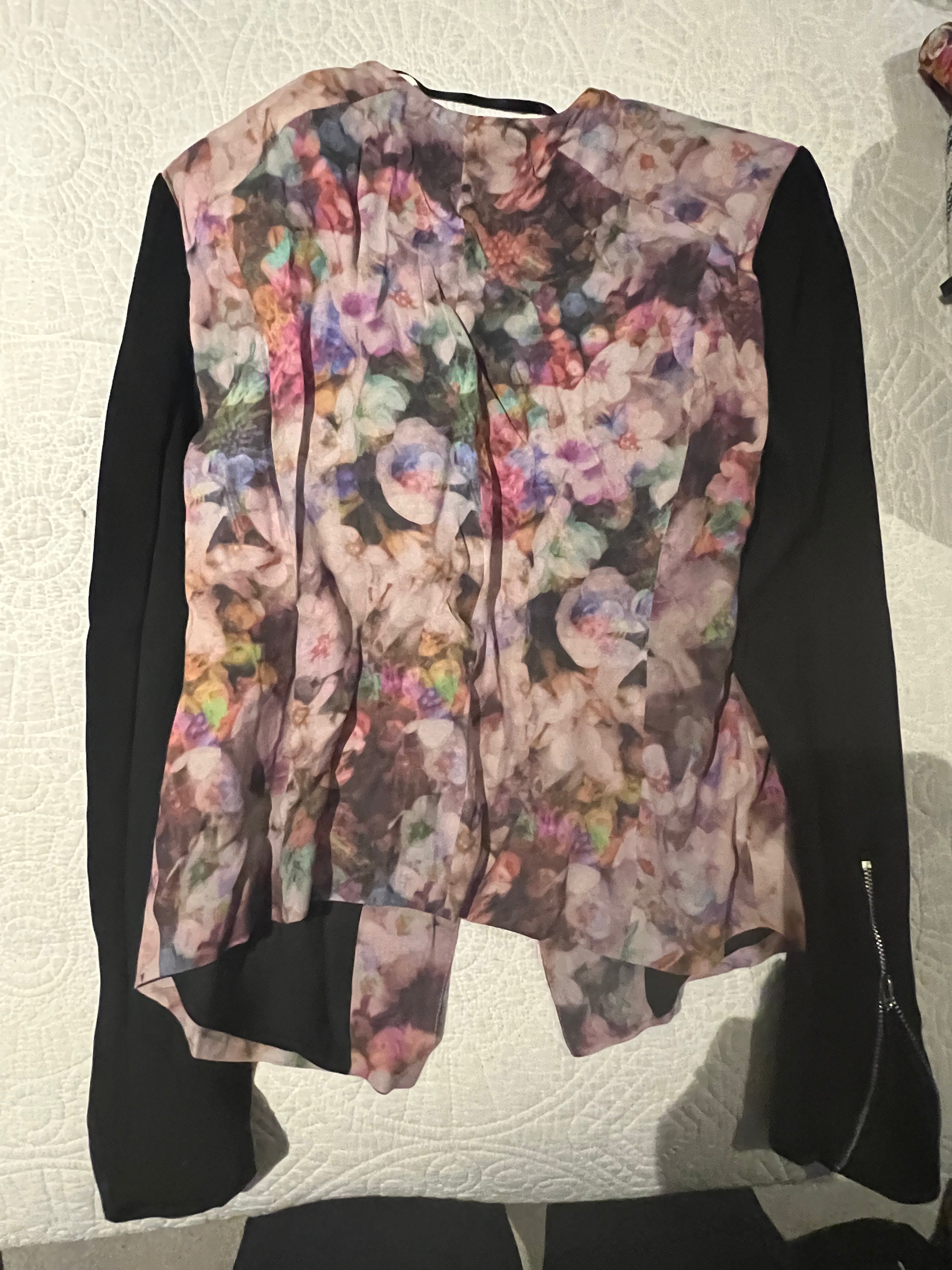 Flower print blazer