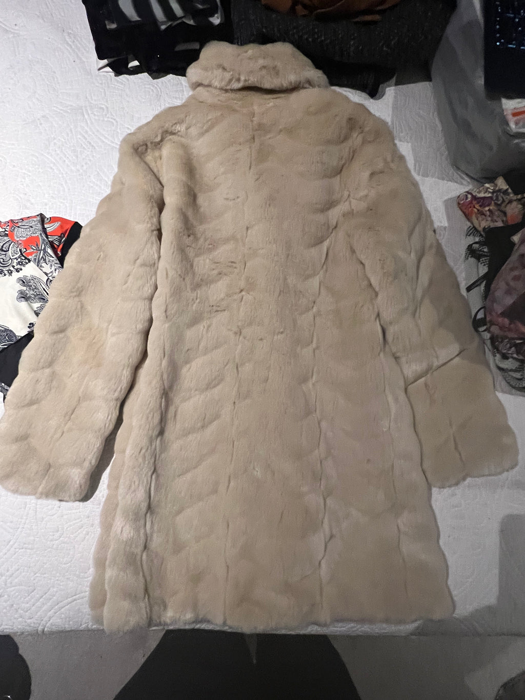 Cream faux fur