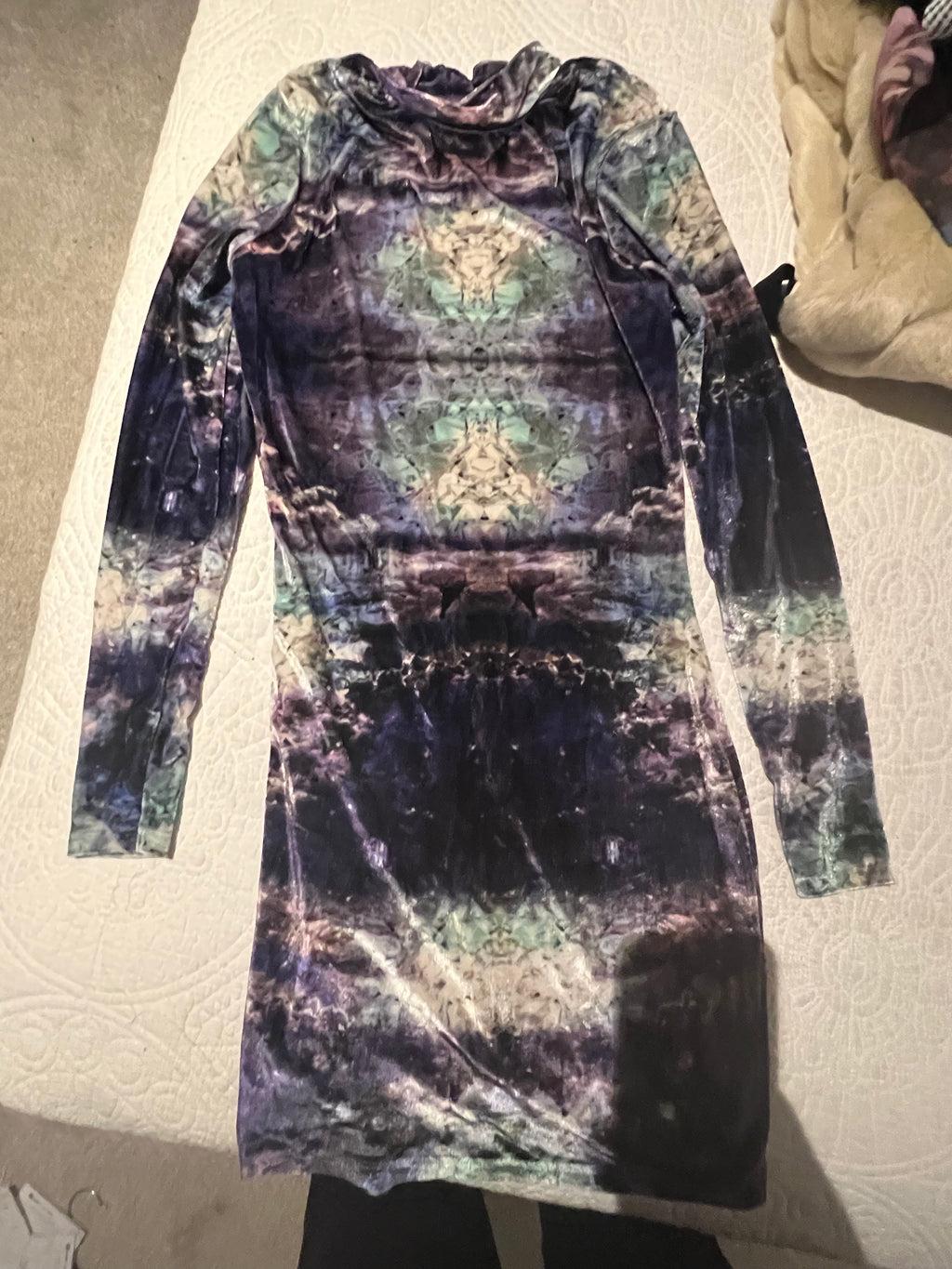Multi coloured long sleeve dress