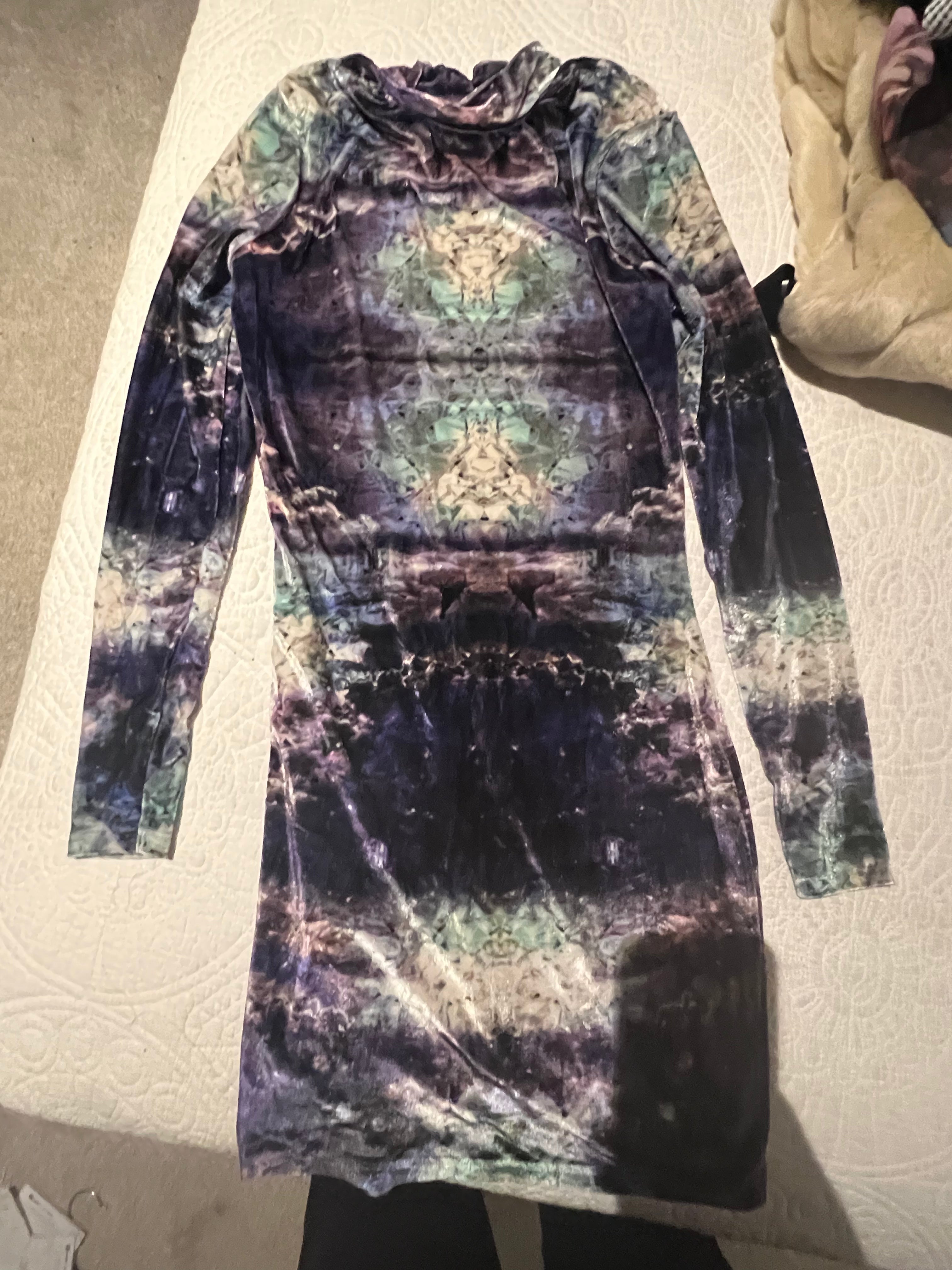 Multi coloured long sleeve dress