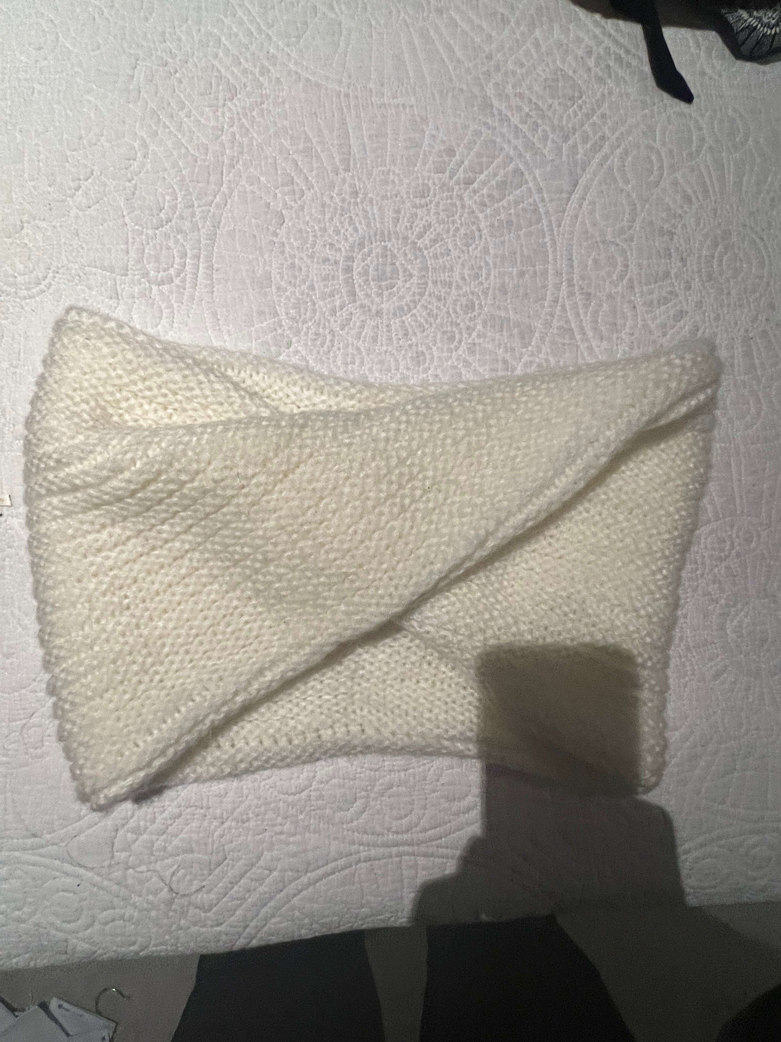 Cream knitted neck warmer