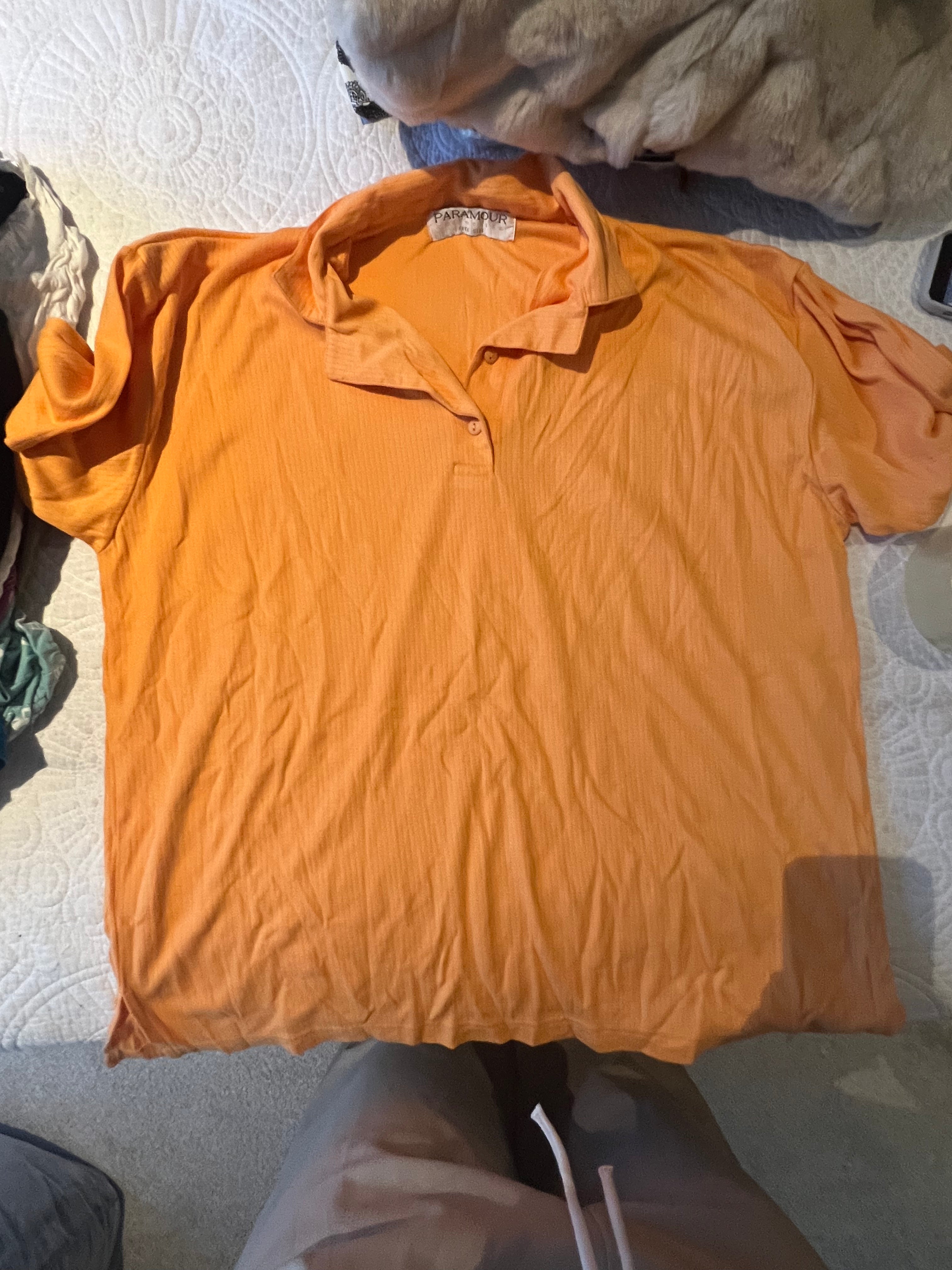 Orange over sized top