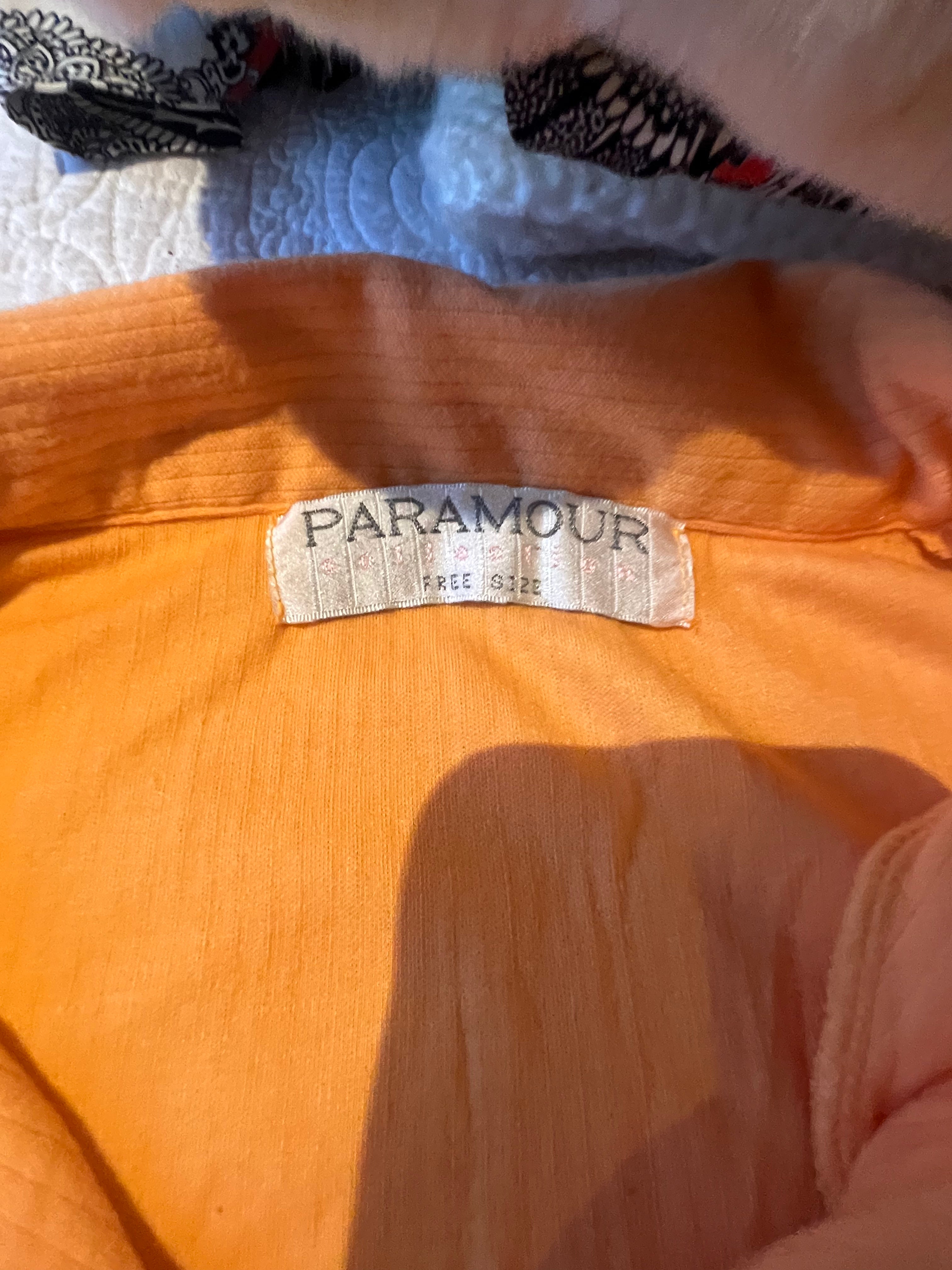 Orange over sized top