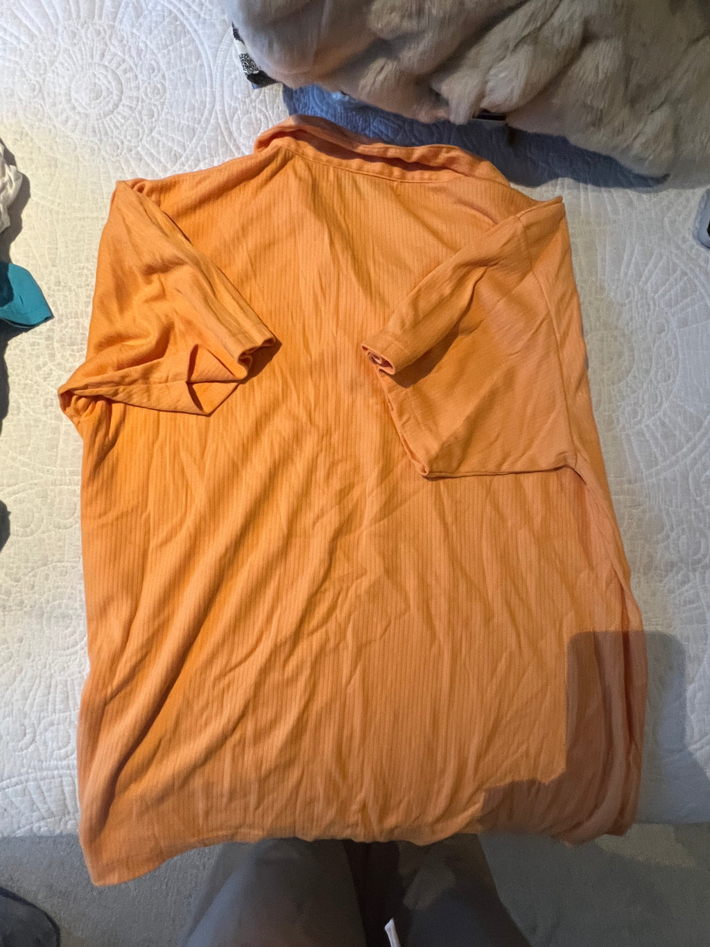 Orange over sized top