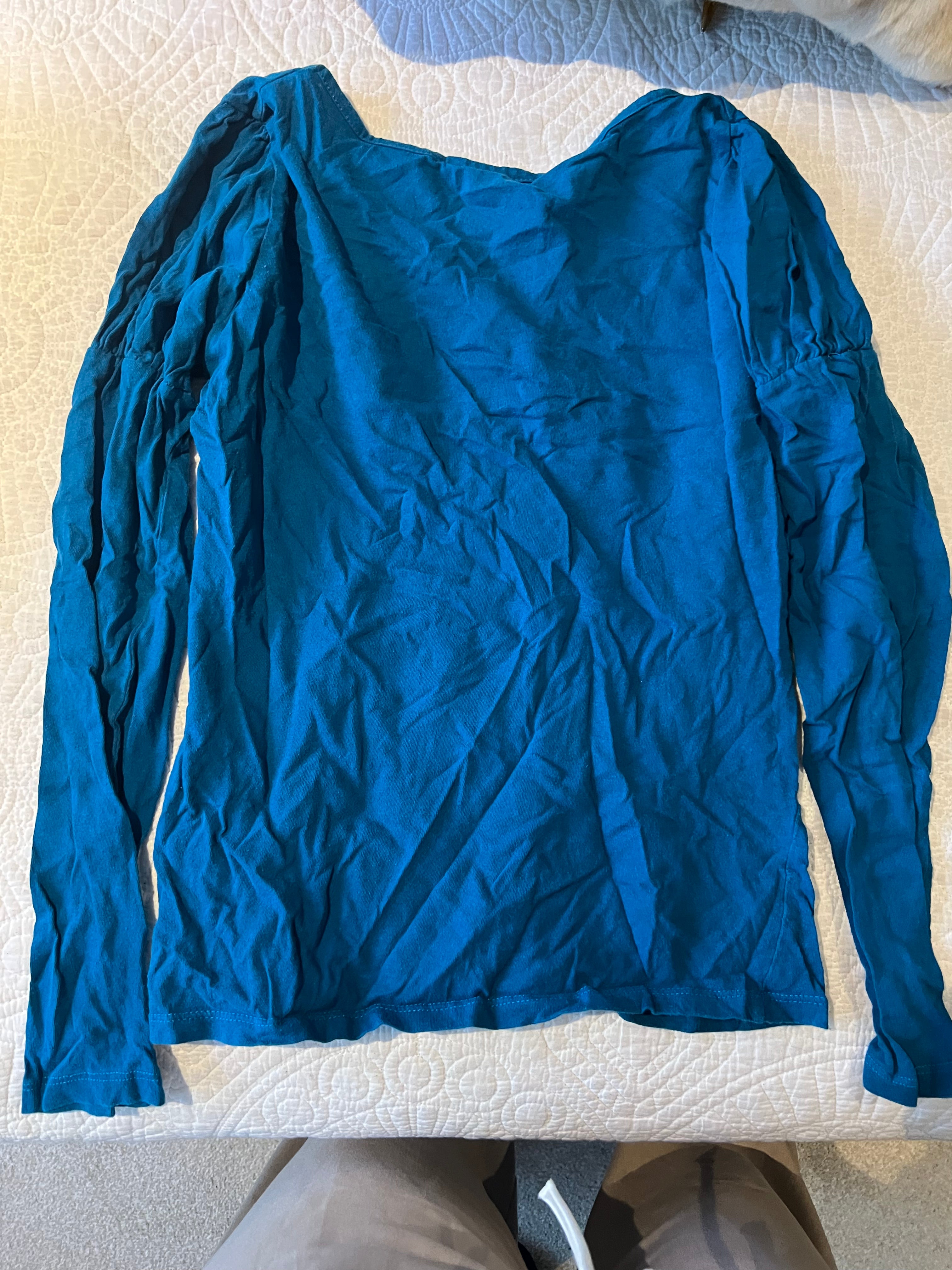 Long sleeve blue top