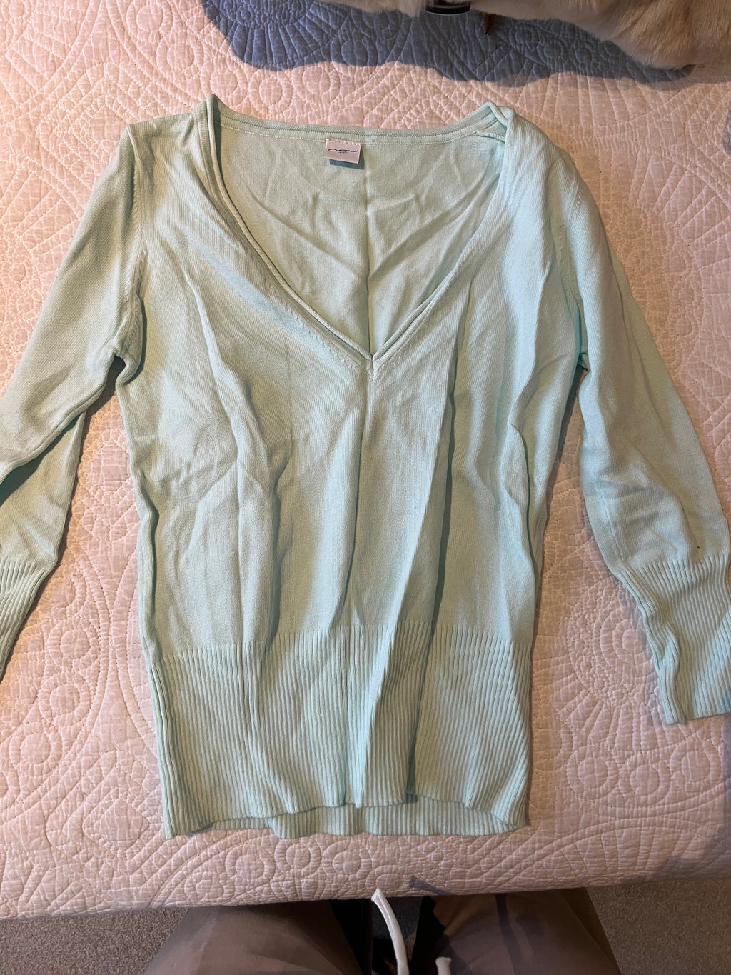 Long sleeve v neck top