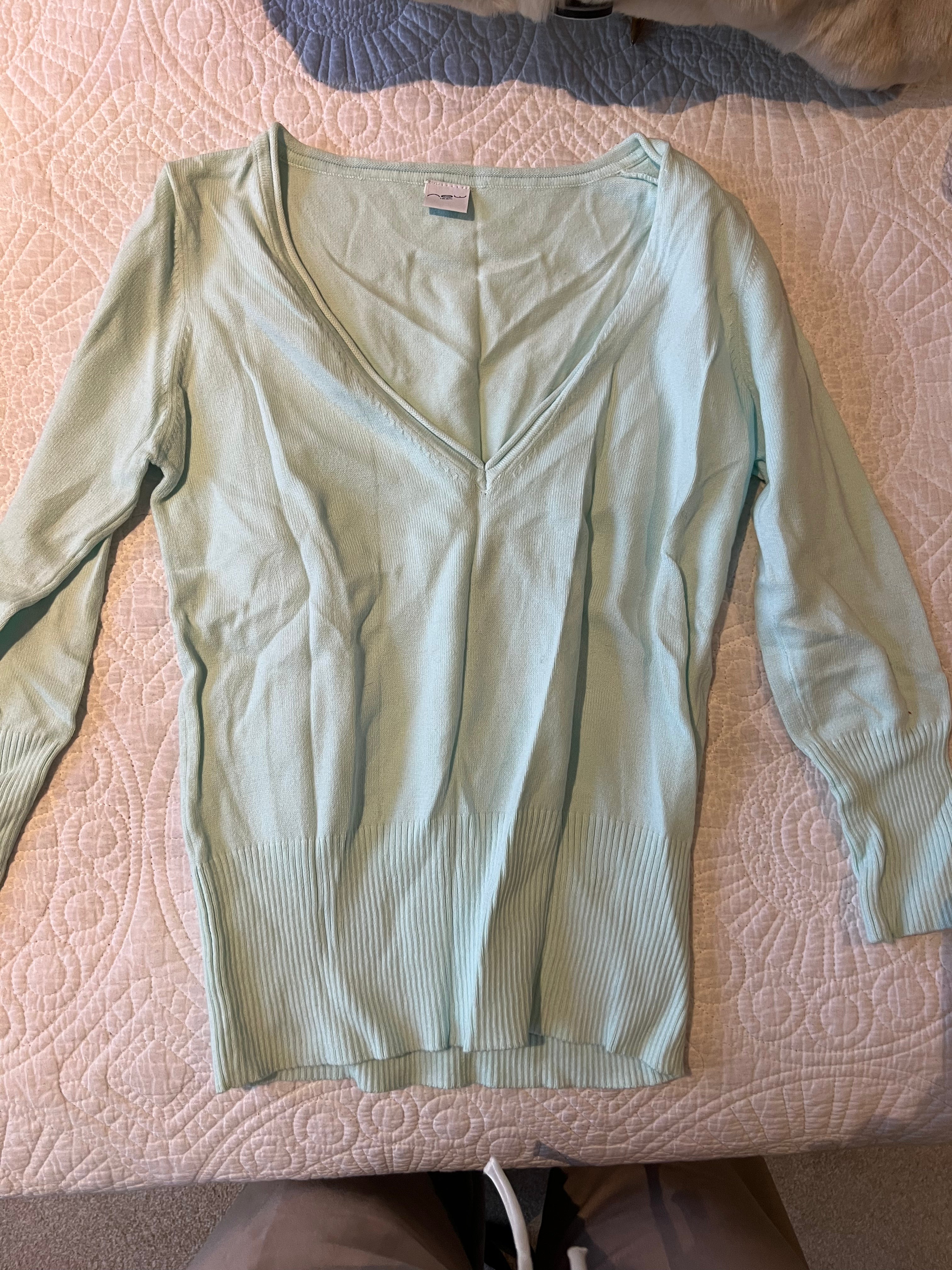 Long sleeve v neck top