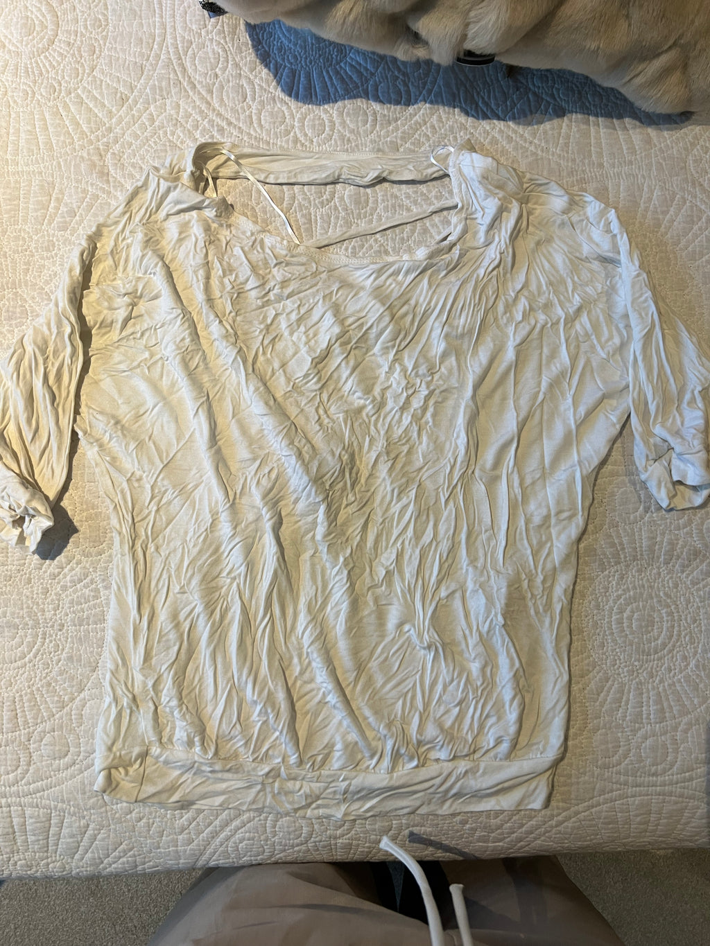 White cut out top