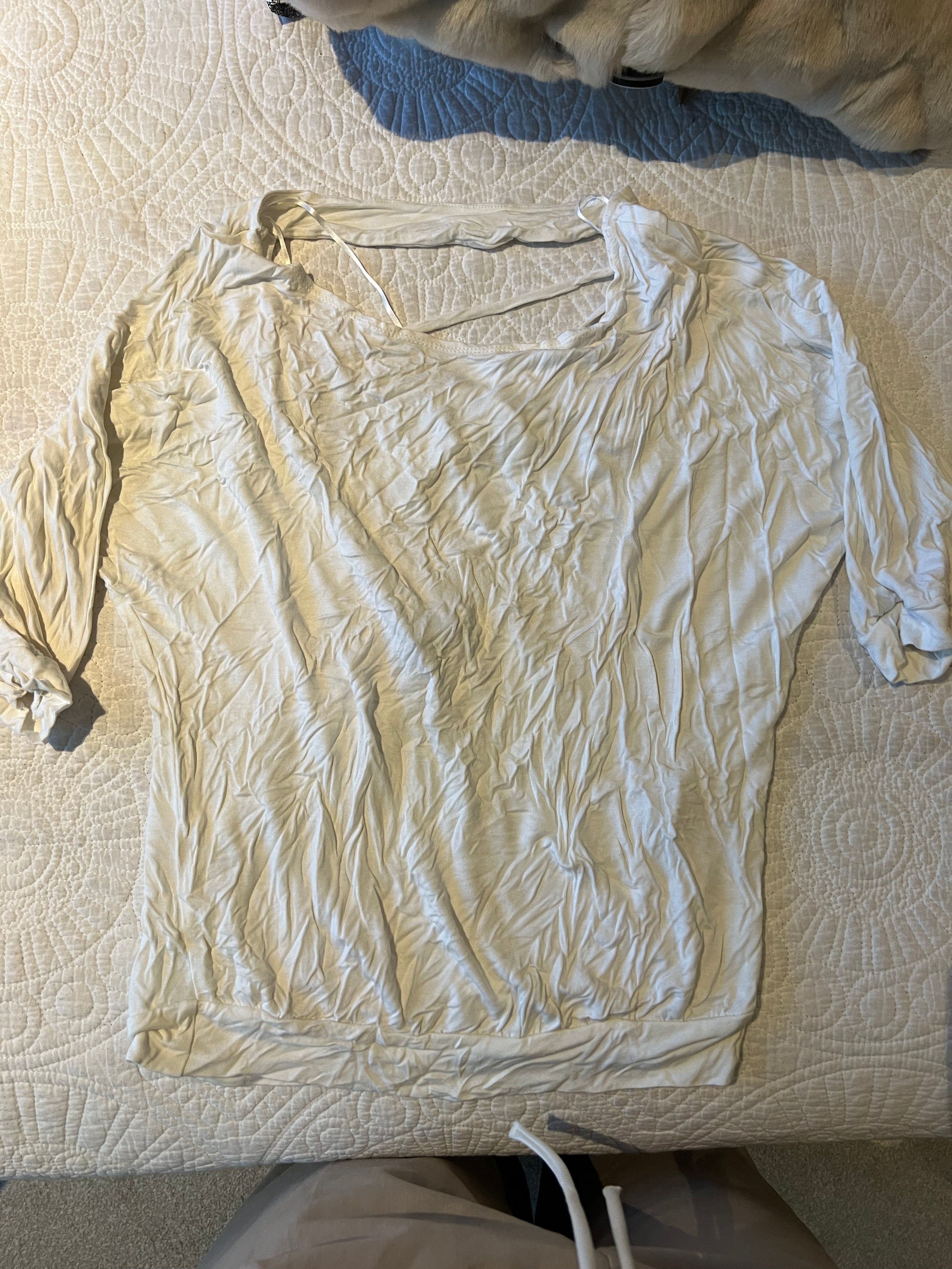 White cut out top