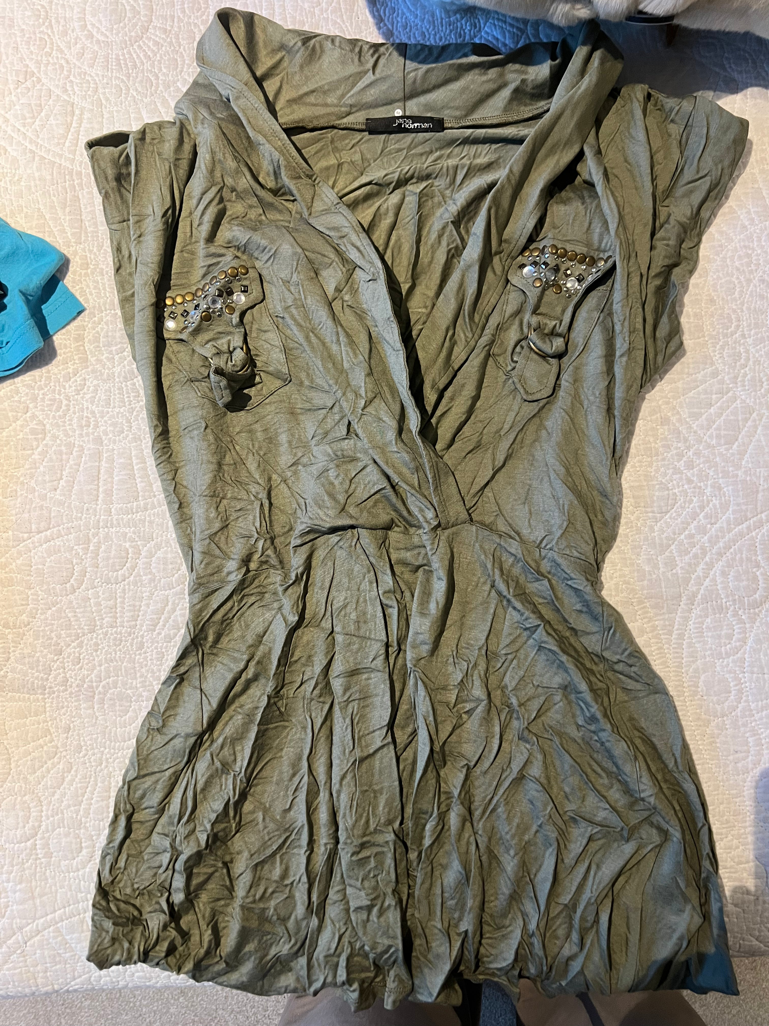 Khaki Jane Norman top