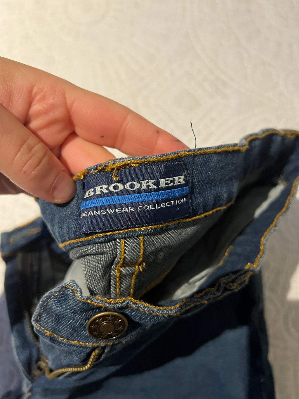 Dark blue jeans