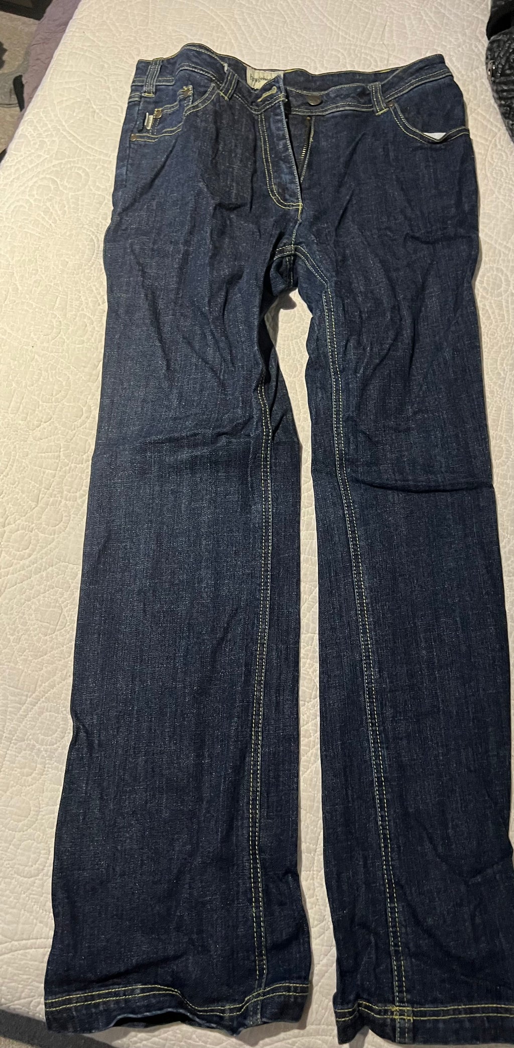 Dark blue jeans