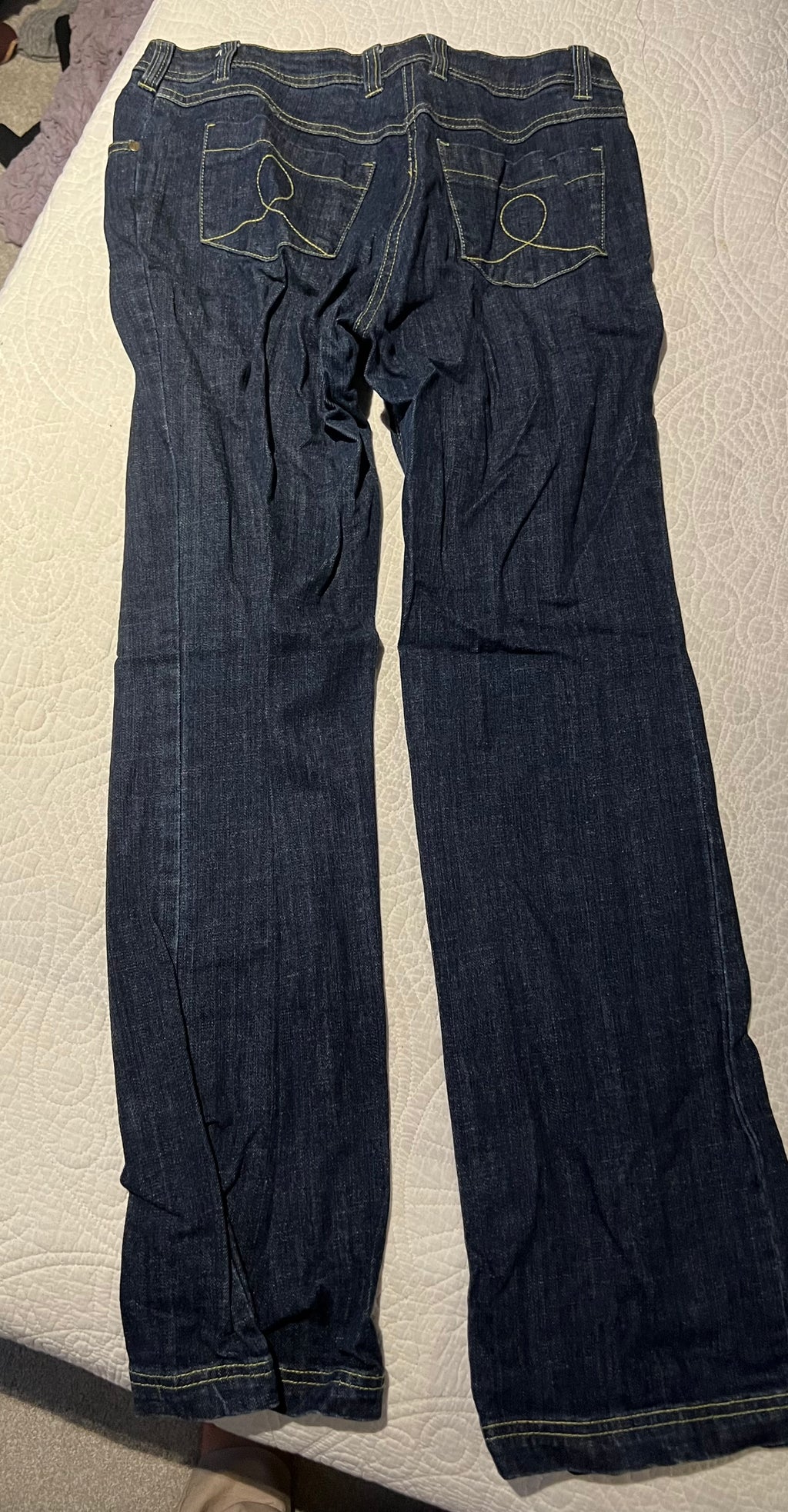 Dark blue jeans