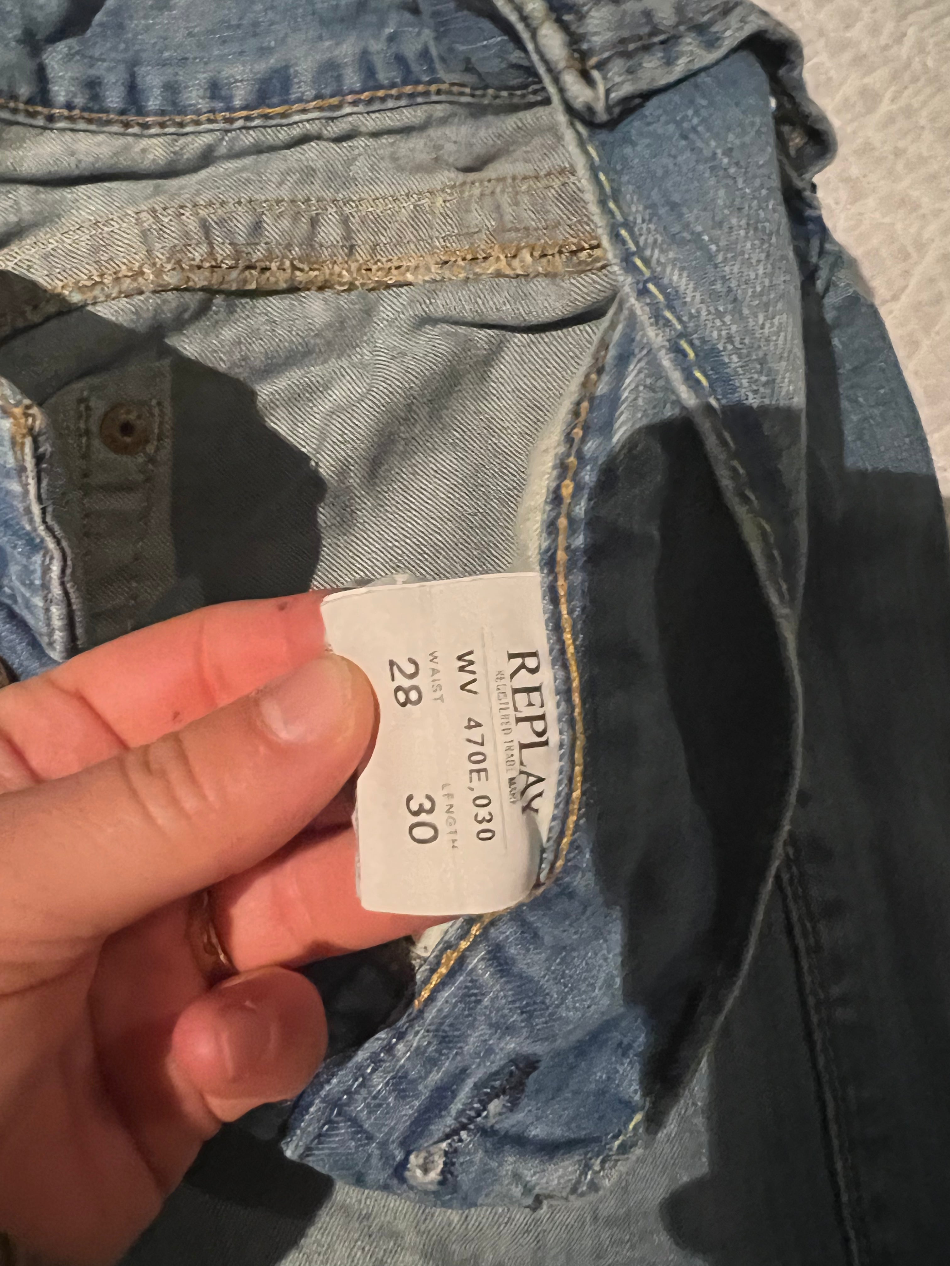 Blue low waisted jeans