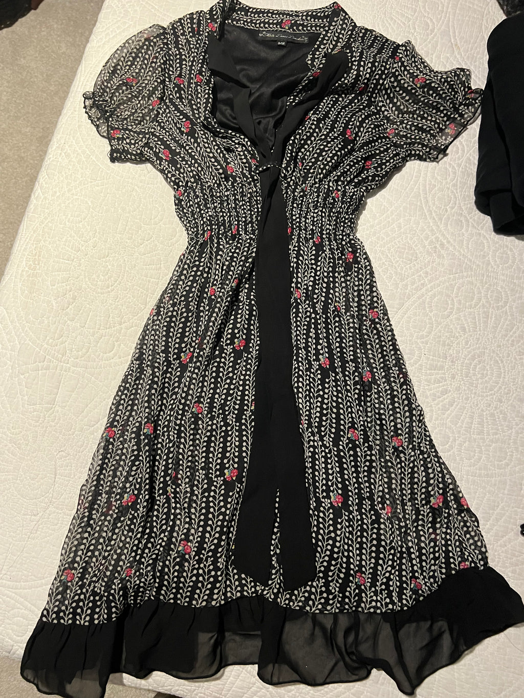 Black midi dress