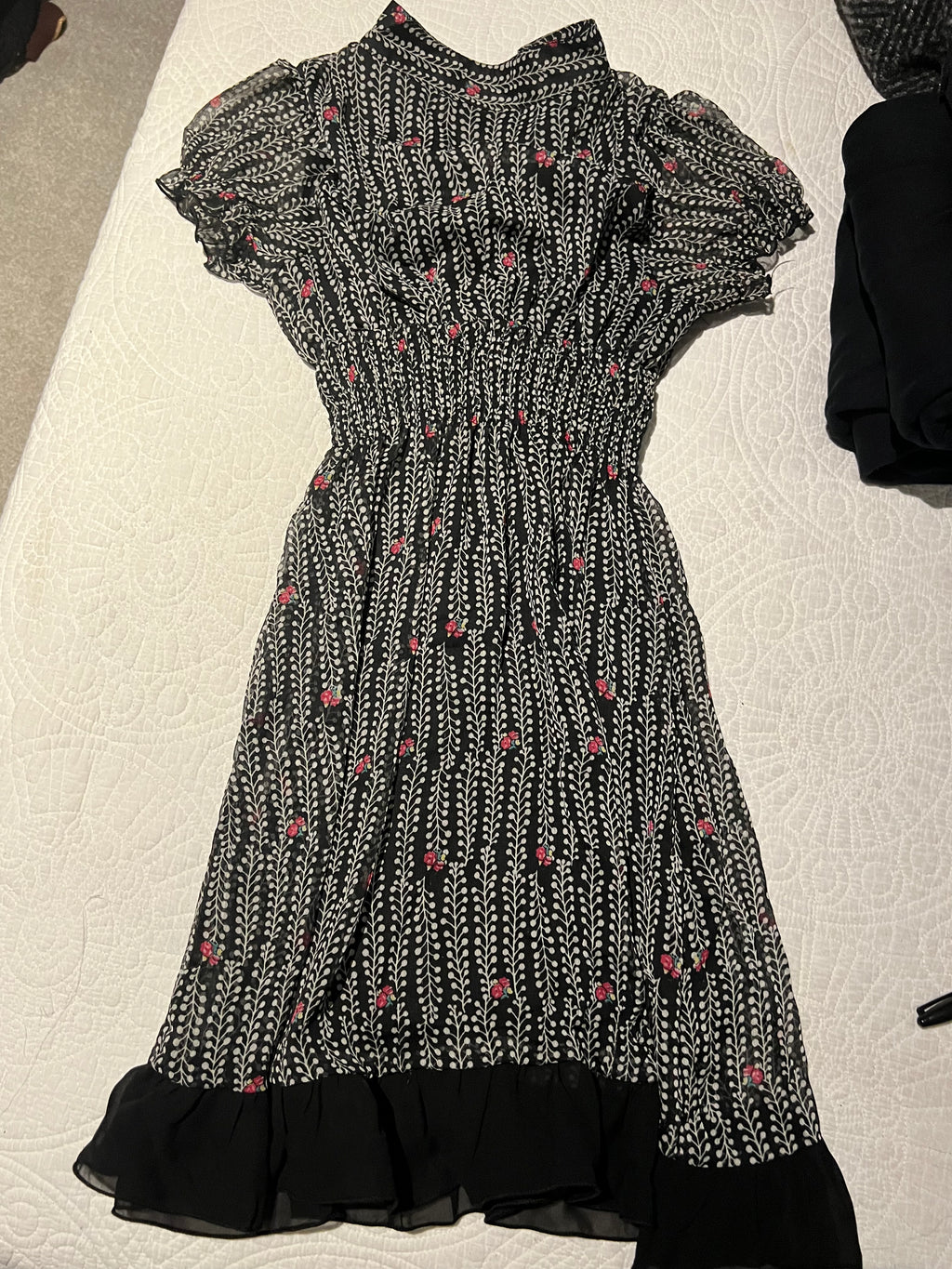 Black midi dress