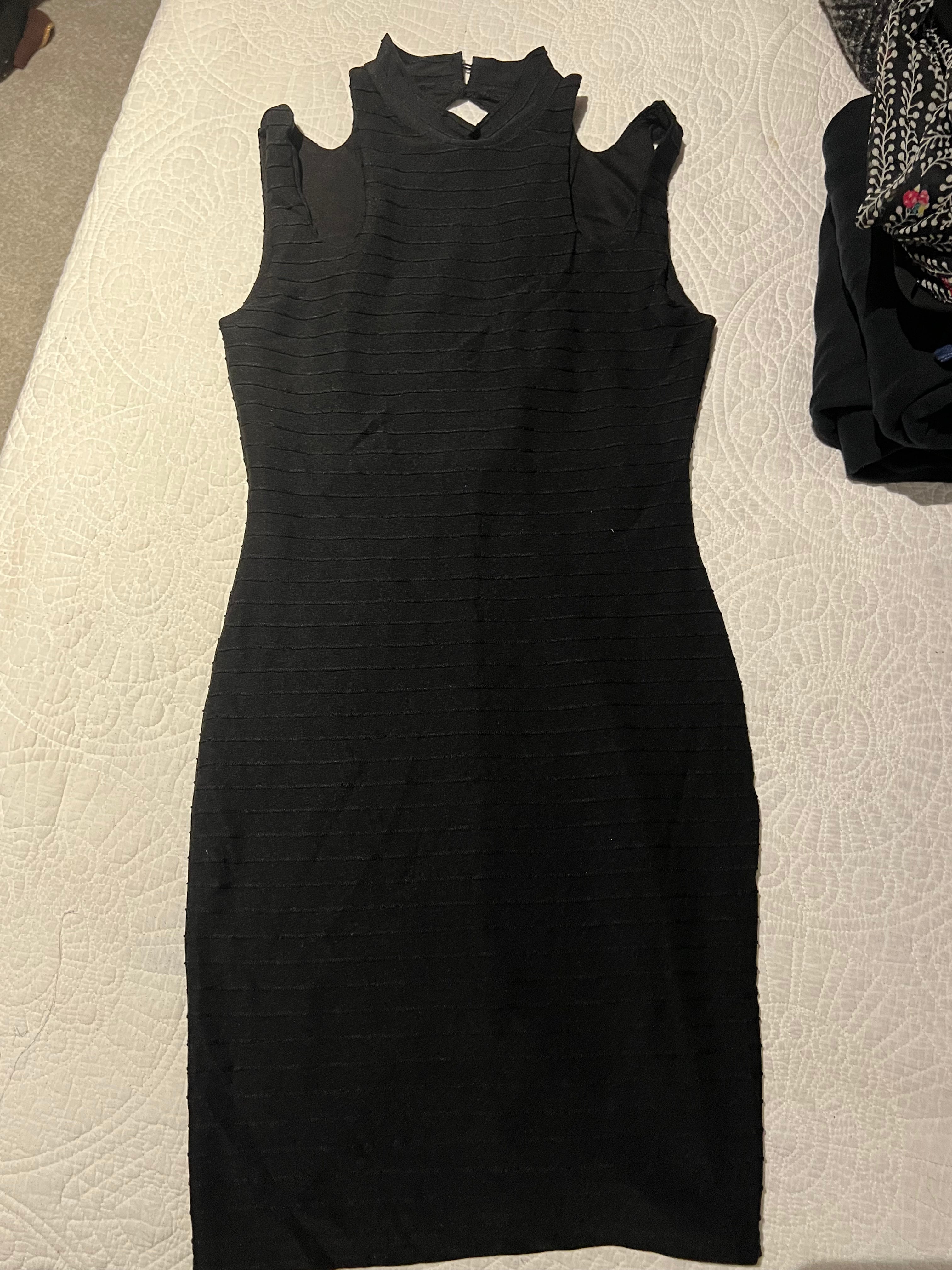 Black midi dress