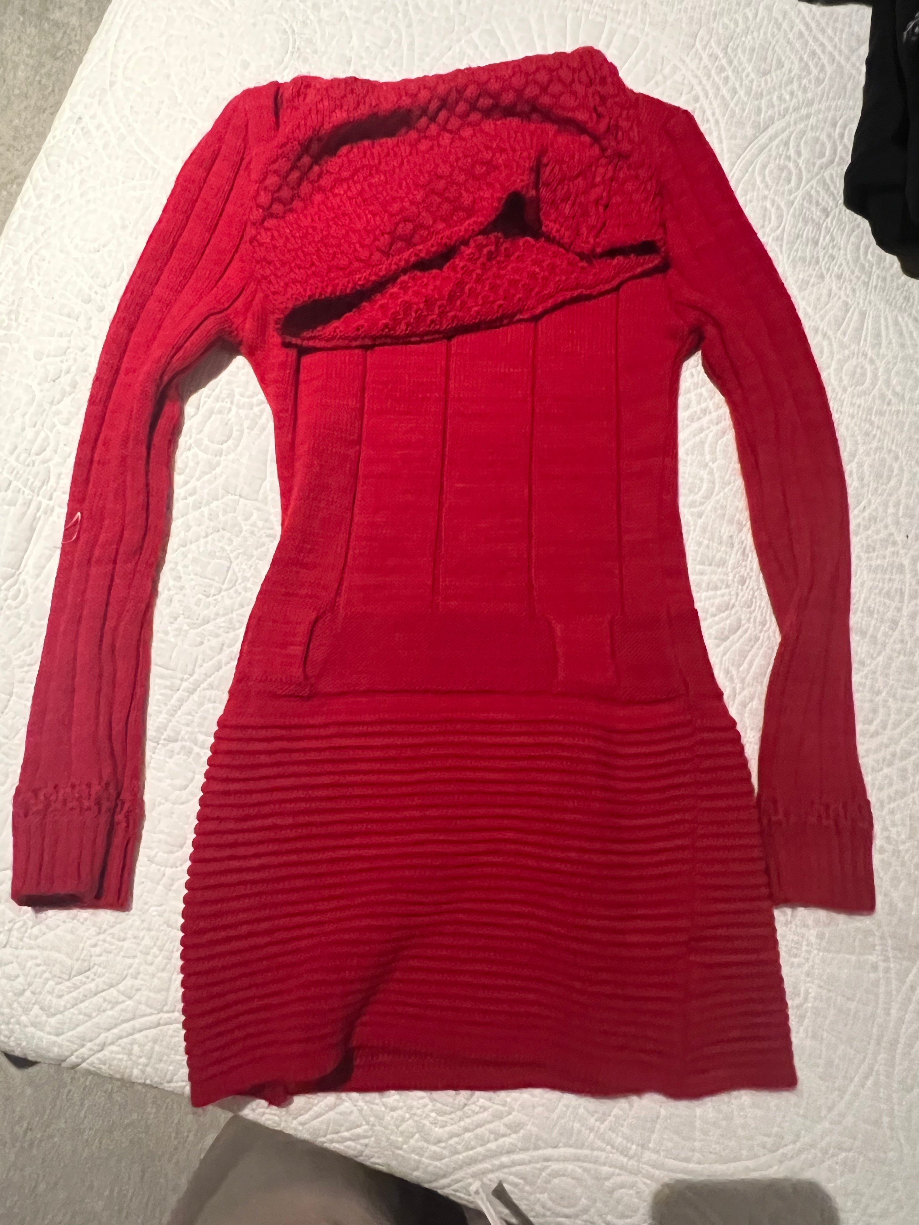 Red jumper dress